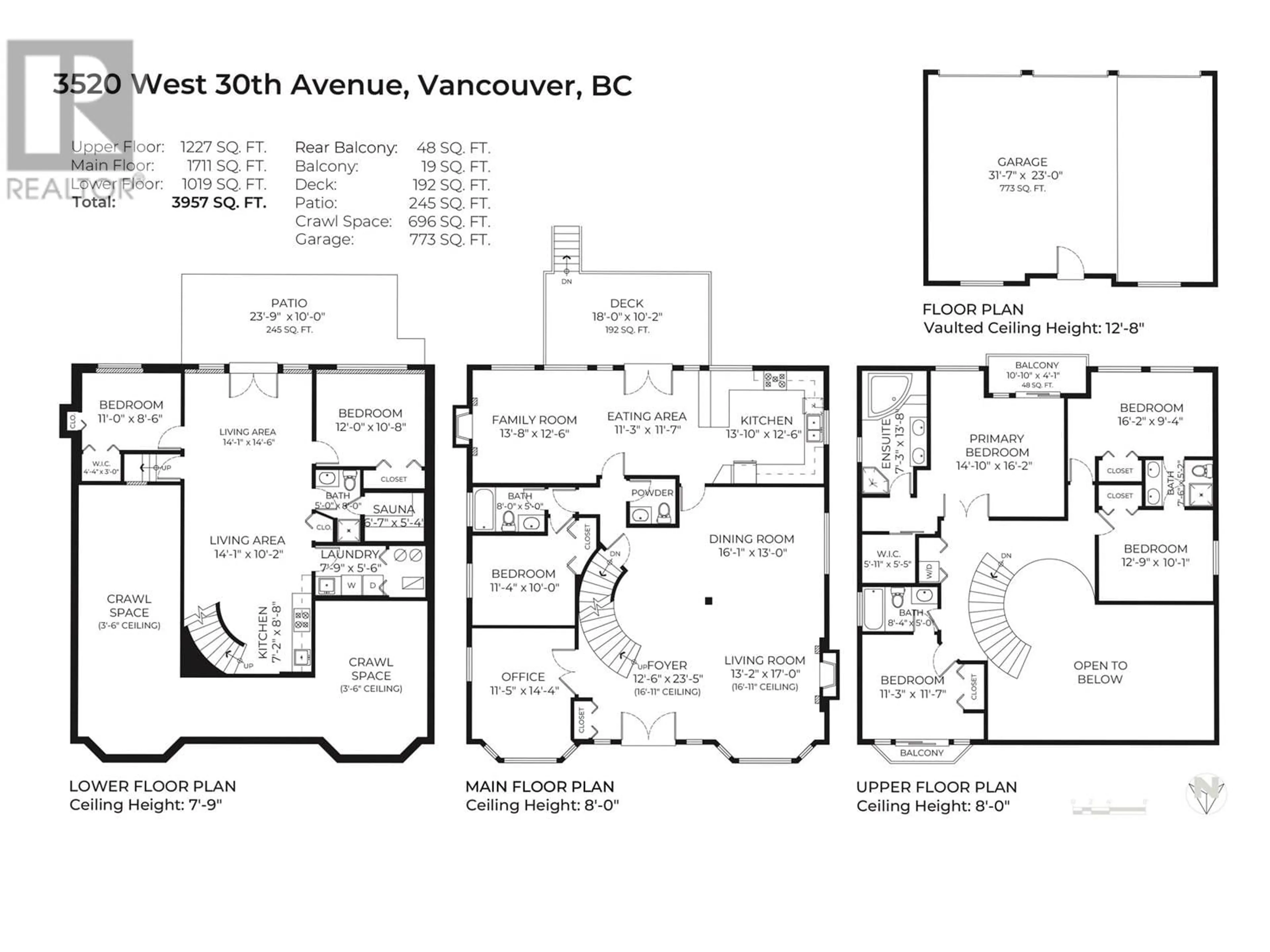 Floor plan for 3520 30TH AVENUE, Vancouver British Columbia V6S1W5