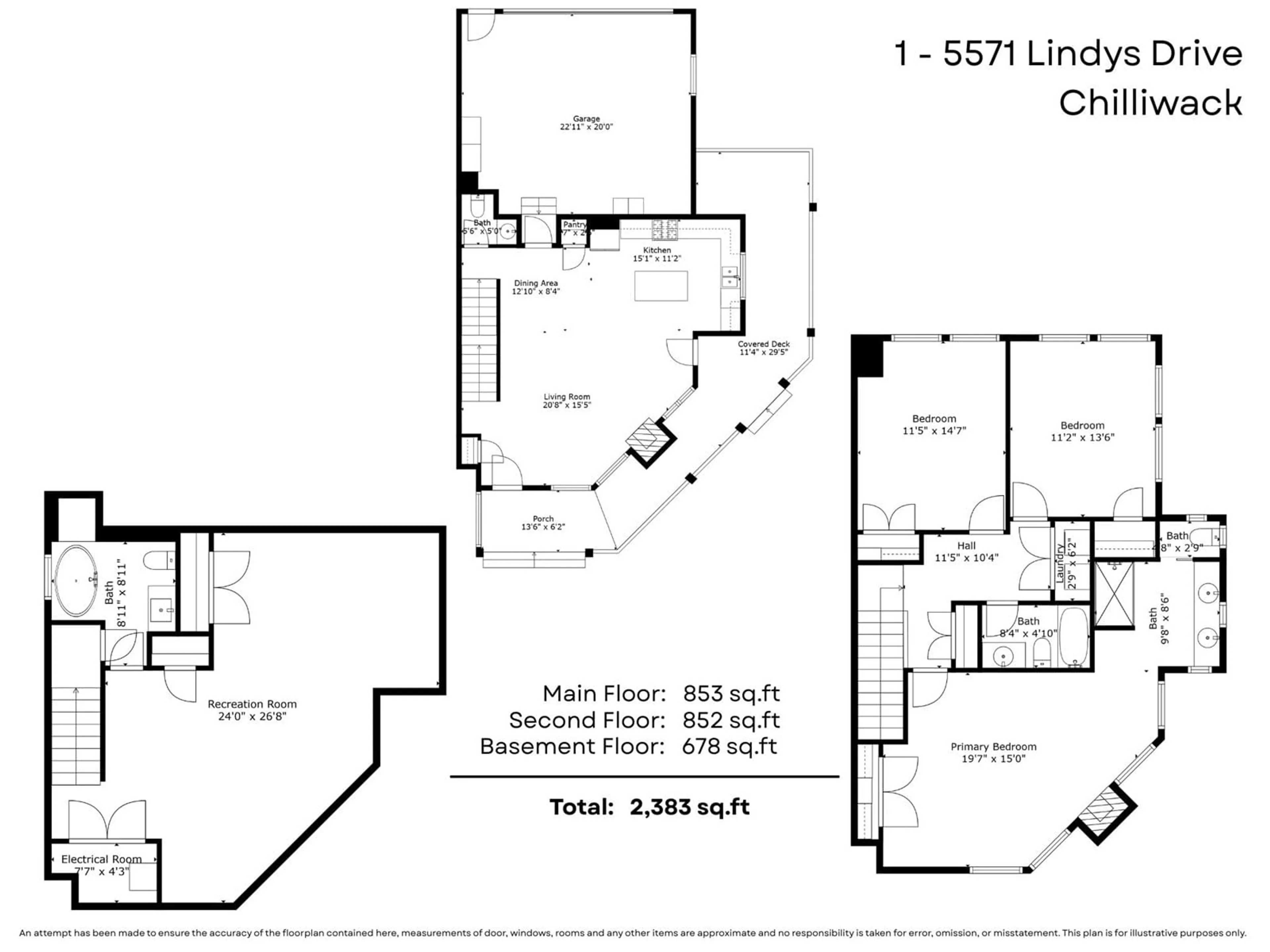 Floor plan for 1 - 5571 LINDYS DRIVE, Chilliwack British Columbia V2R0V9