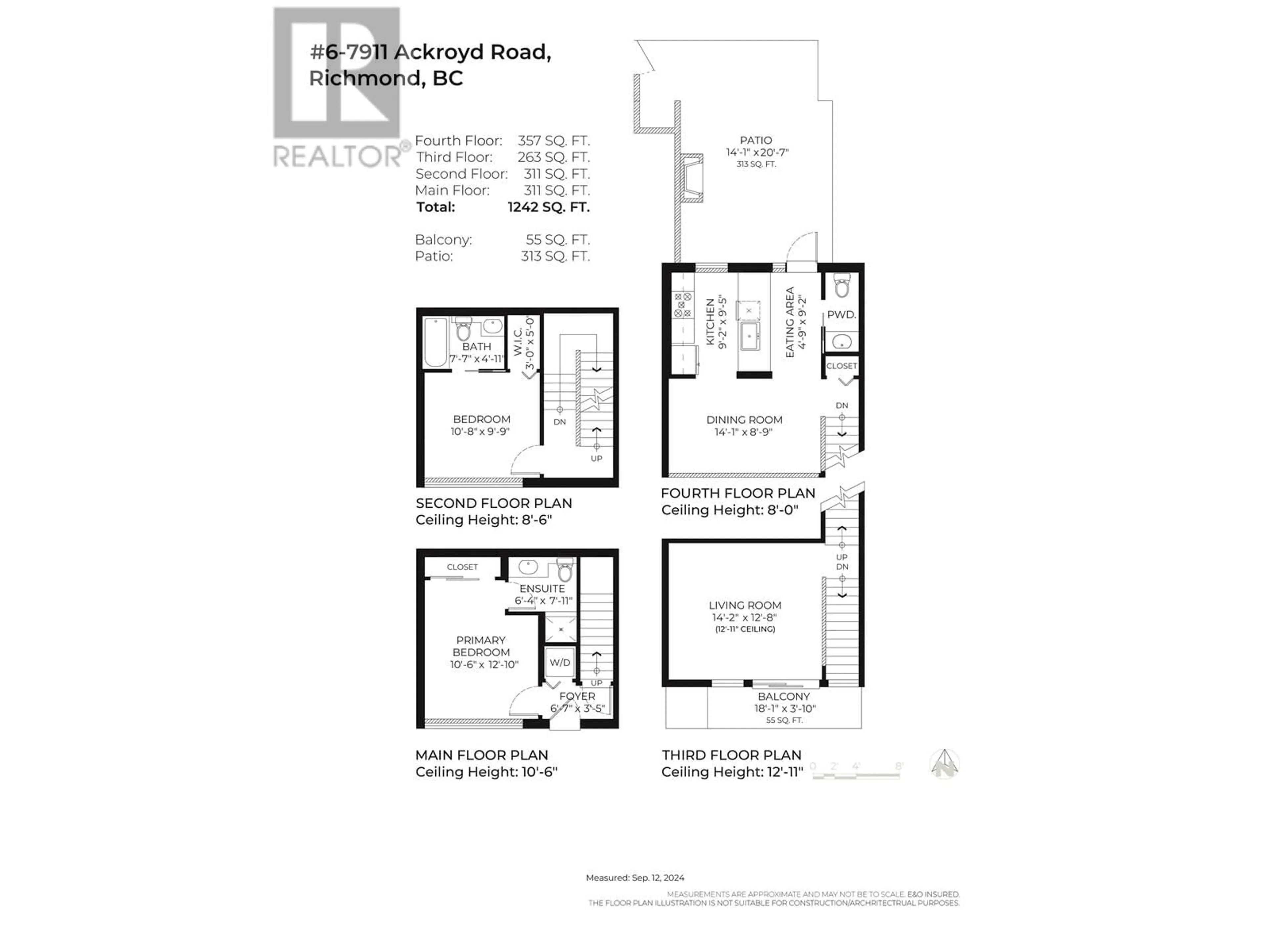 Floor plan for 6 - 7911 ACKROYD ROAD, Richmond British Columbia V6X4L6