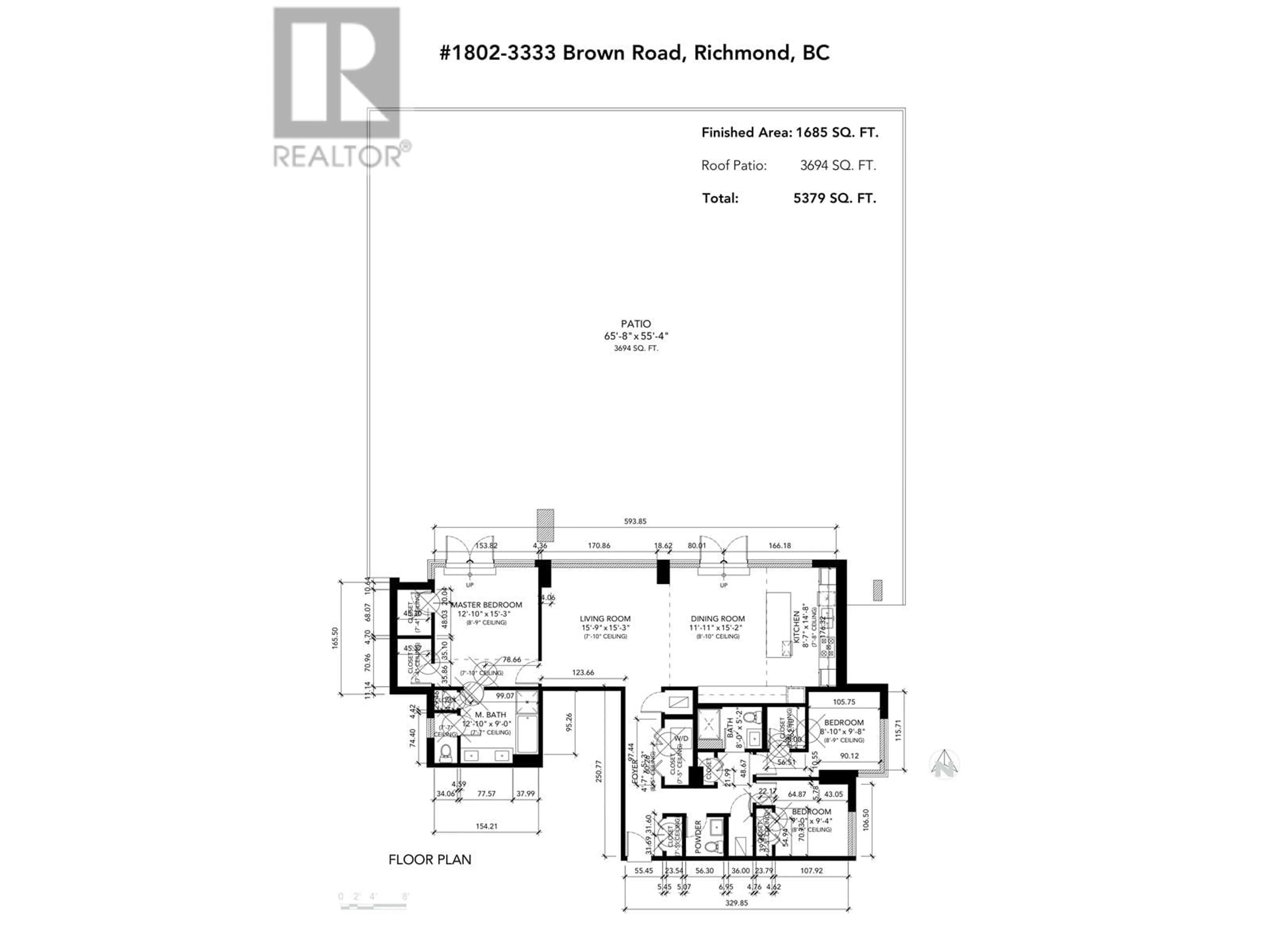 Floor plan for 1802 - 3333 BROWN ROAD, Richmond British Columbia V6X0P6