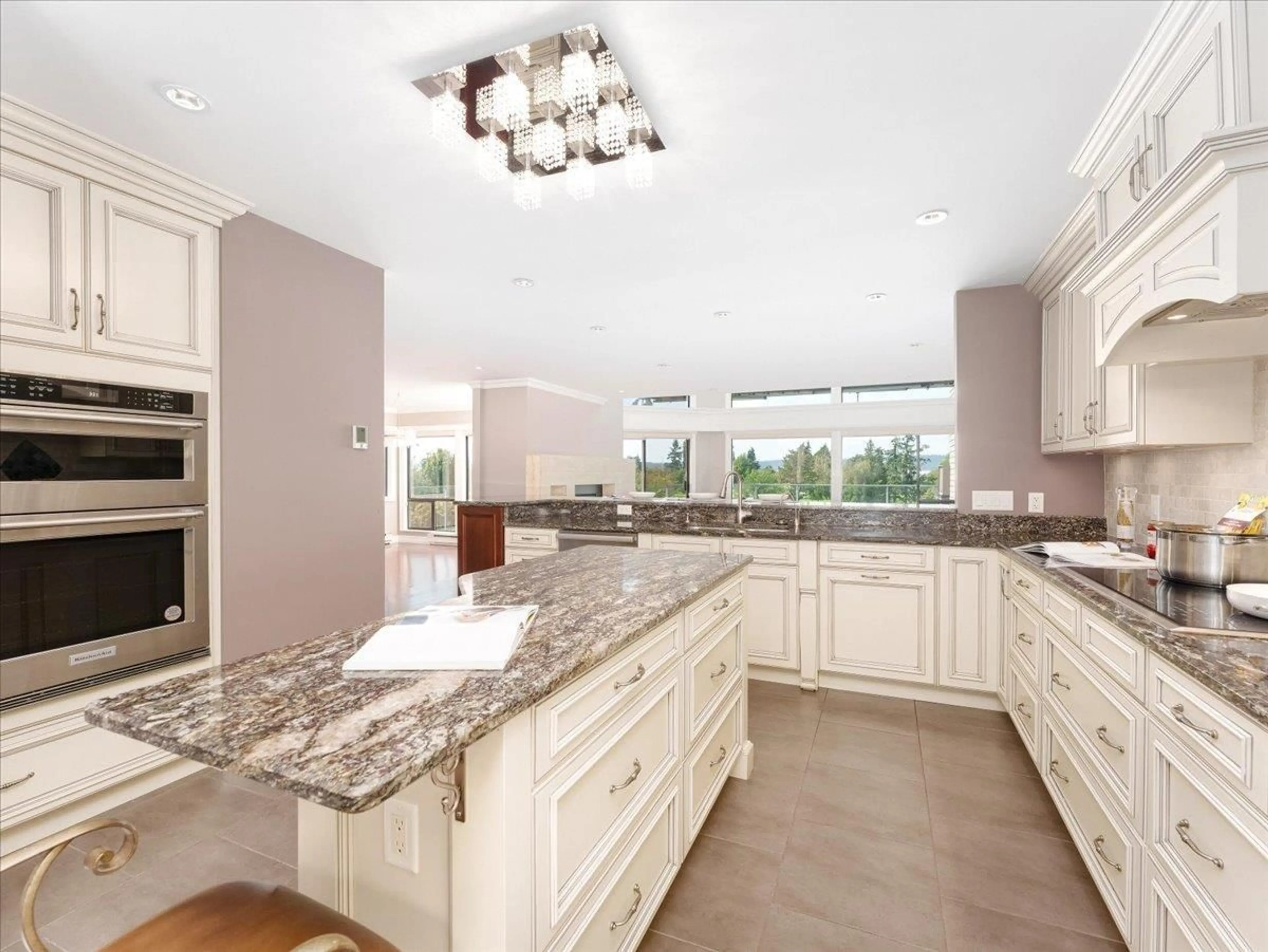 Contemporary kitchen, ceramic/tile floor for 3657 NICO WYND DRIVE, Surrey British Columbia V4P1J1
