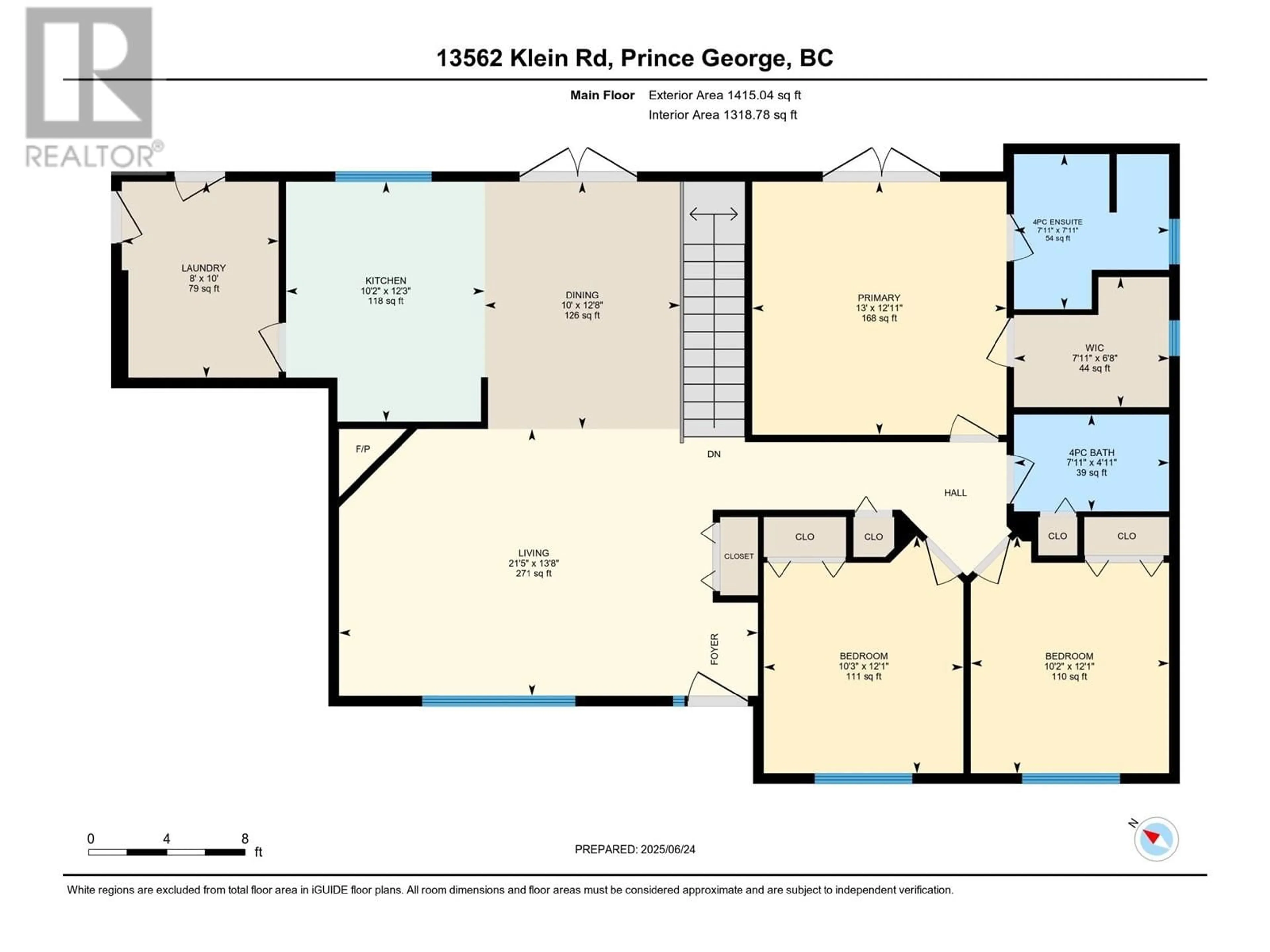 Floor plan for 13562 KLEIN ROAD, Prince George British Columbia V2N6A8