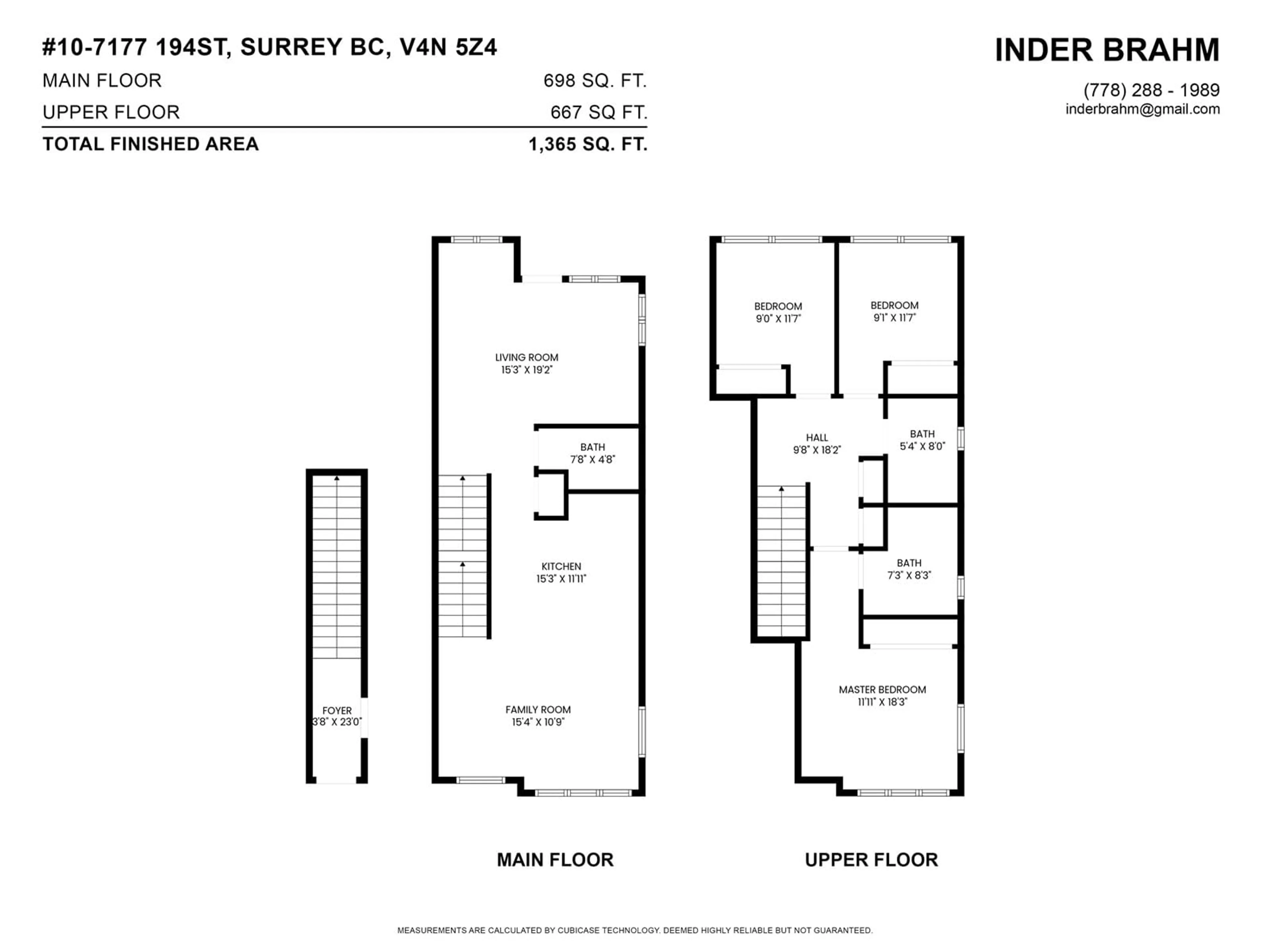 Floor plan for 10 - 7177 194A, Surrey British Columbia V4N6V6