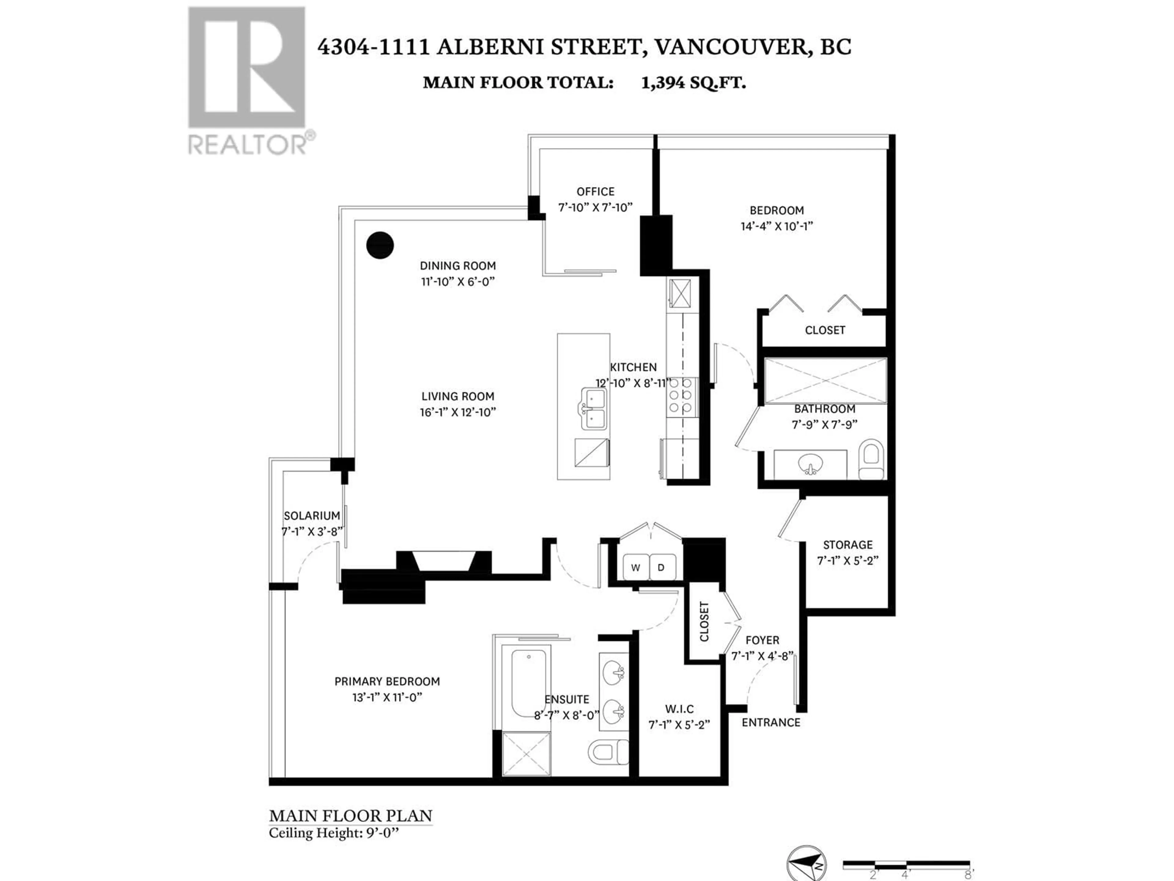 Floor plan for 4304 - 1111 ALBERNI STREET, Vancouver British Columbia V6E4V2