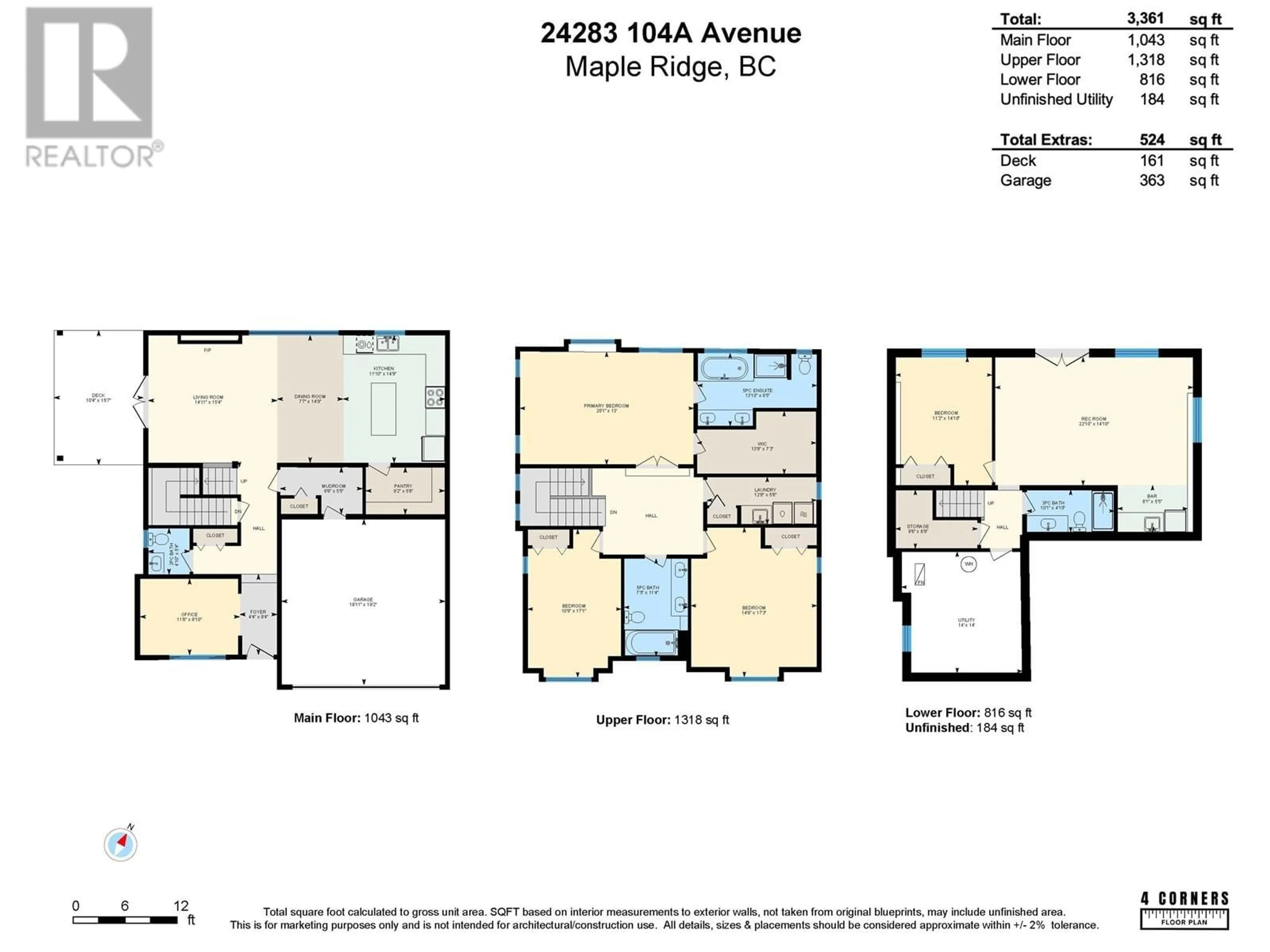 Floor plan for 24283 104A AVENUE, Maple Ridge British Columbia V2W0G7