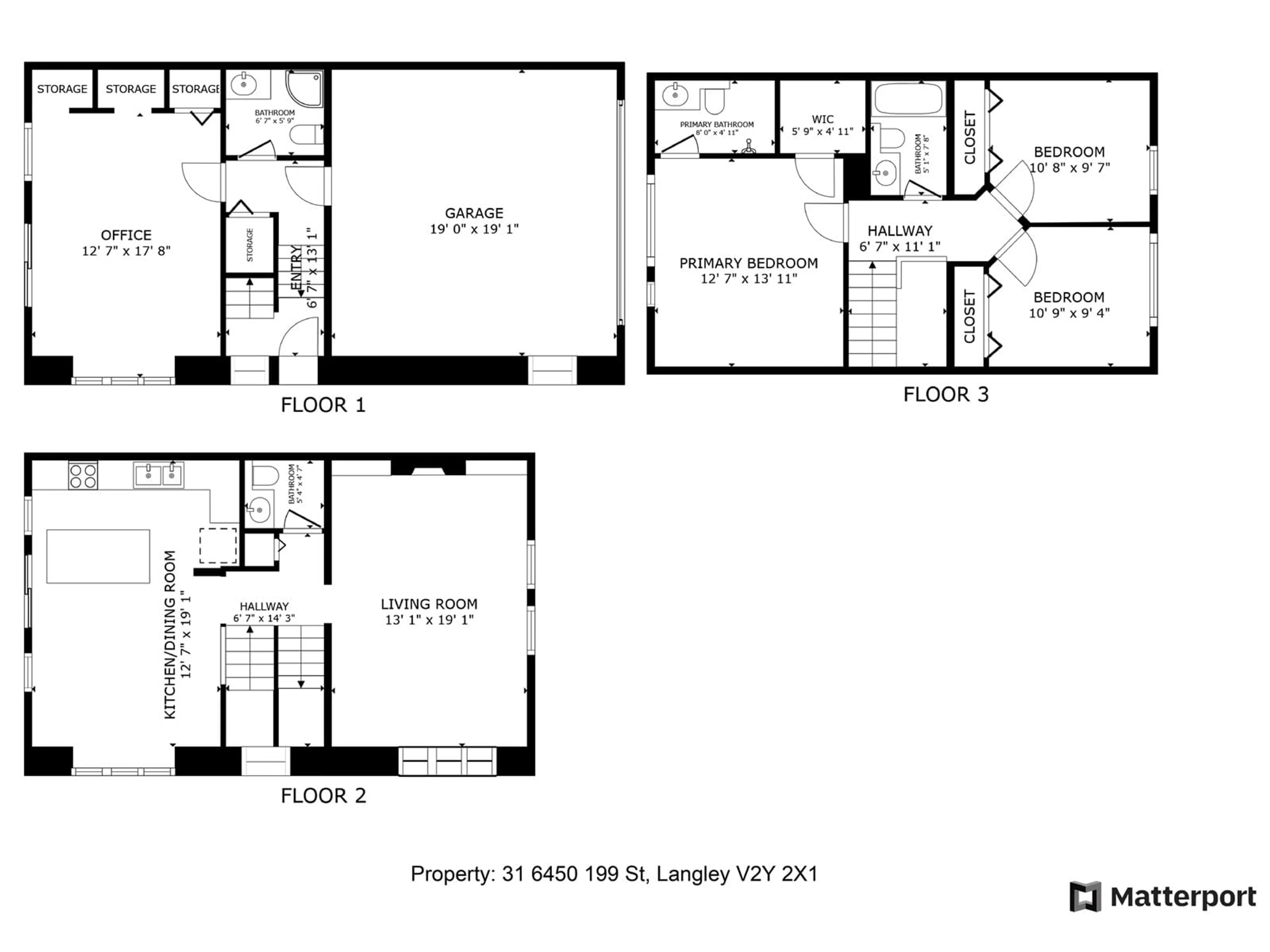 Floor plan for 31 - 6450 199, Langley British Columbia V2Y2X1