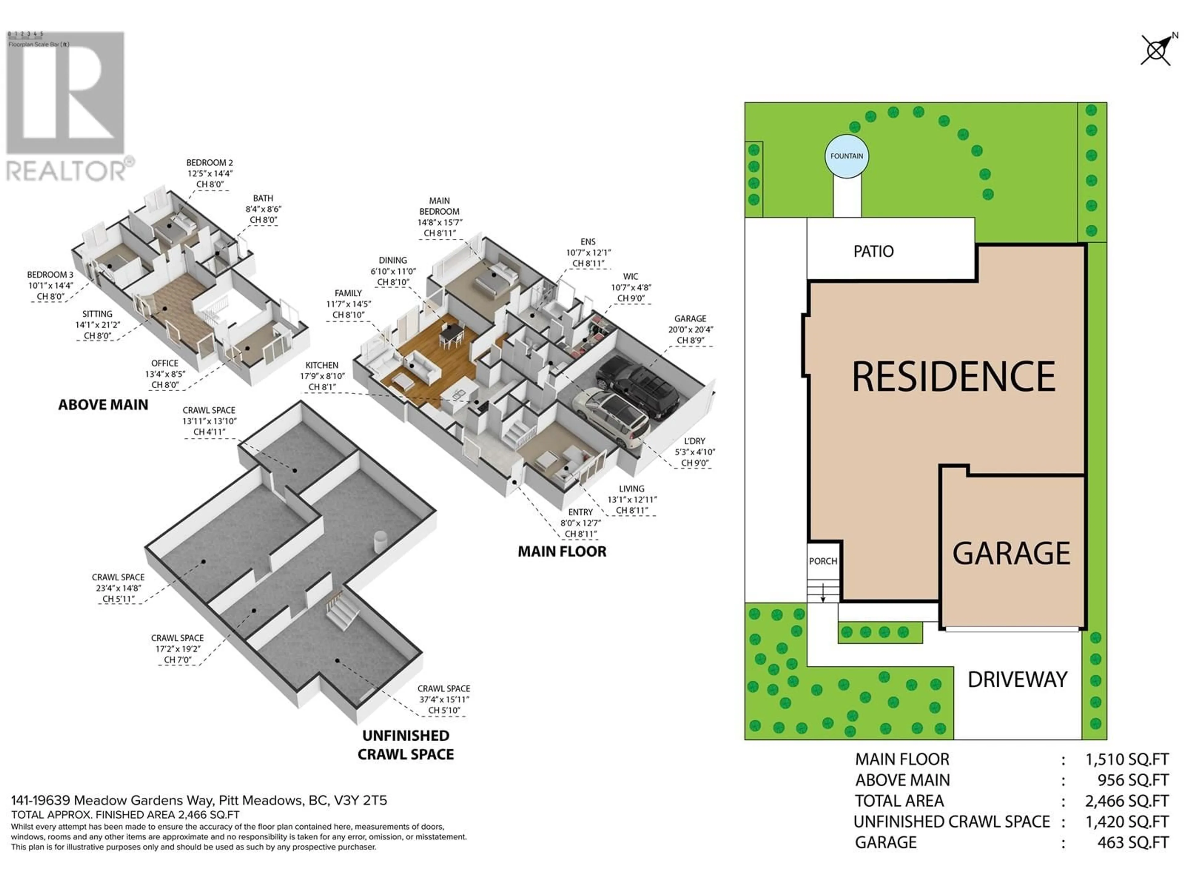 Floor plan for 141 - 19639 MEADOW GARDENS WAY, Pitt Meadows British Columbia V3Y2T5