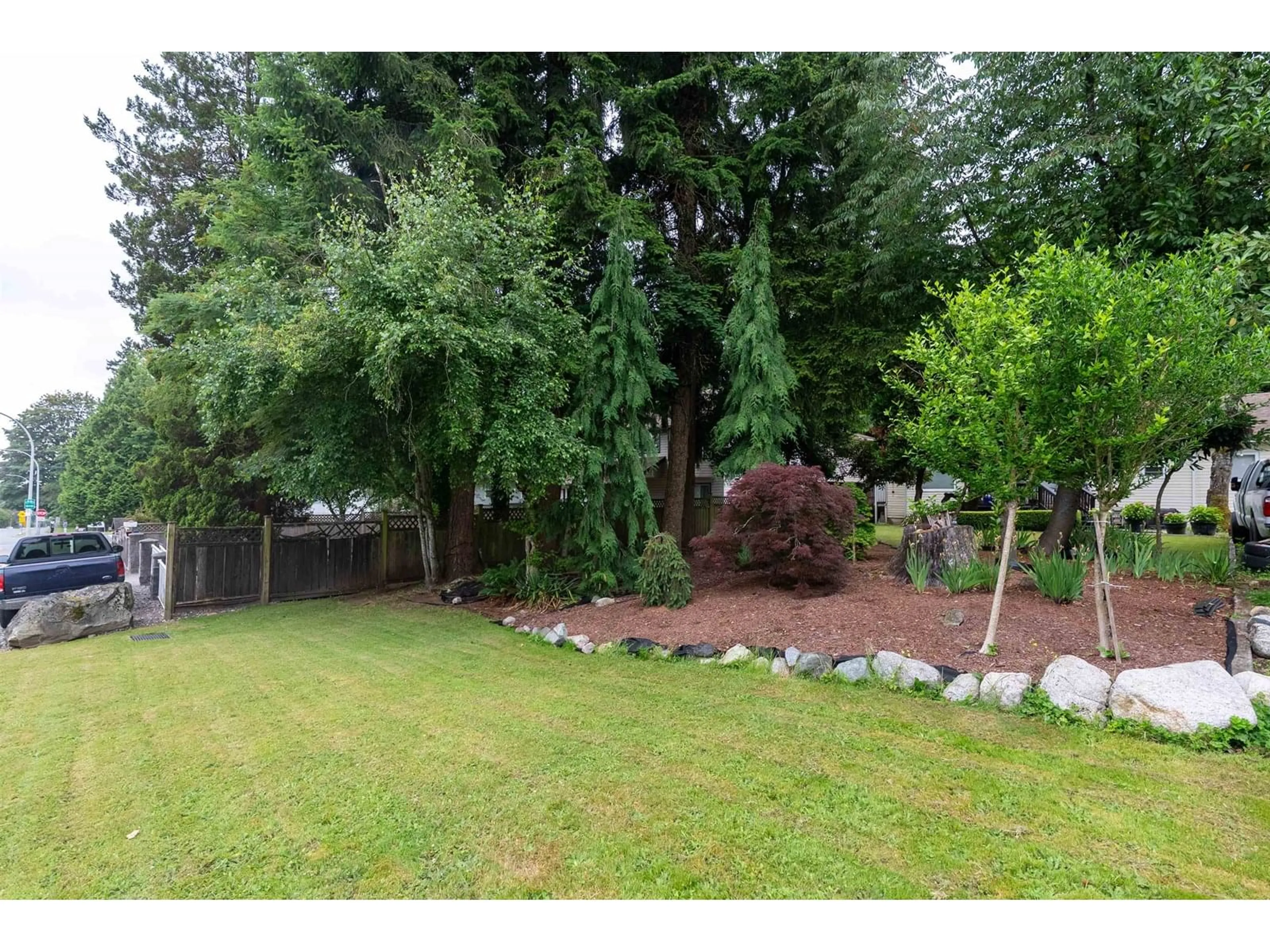 A pic from outside/outdoor area/front of a property/back of a property/a pic from drone, forest/trees view for 8037 160, Surrey British Columbia V4N0V4