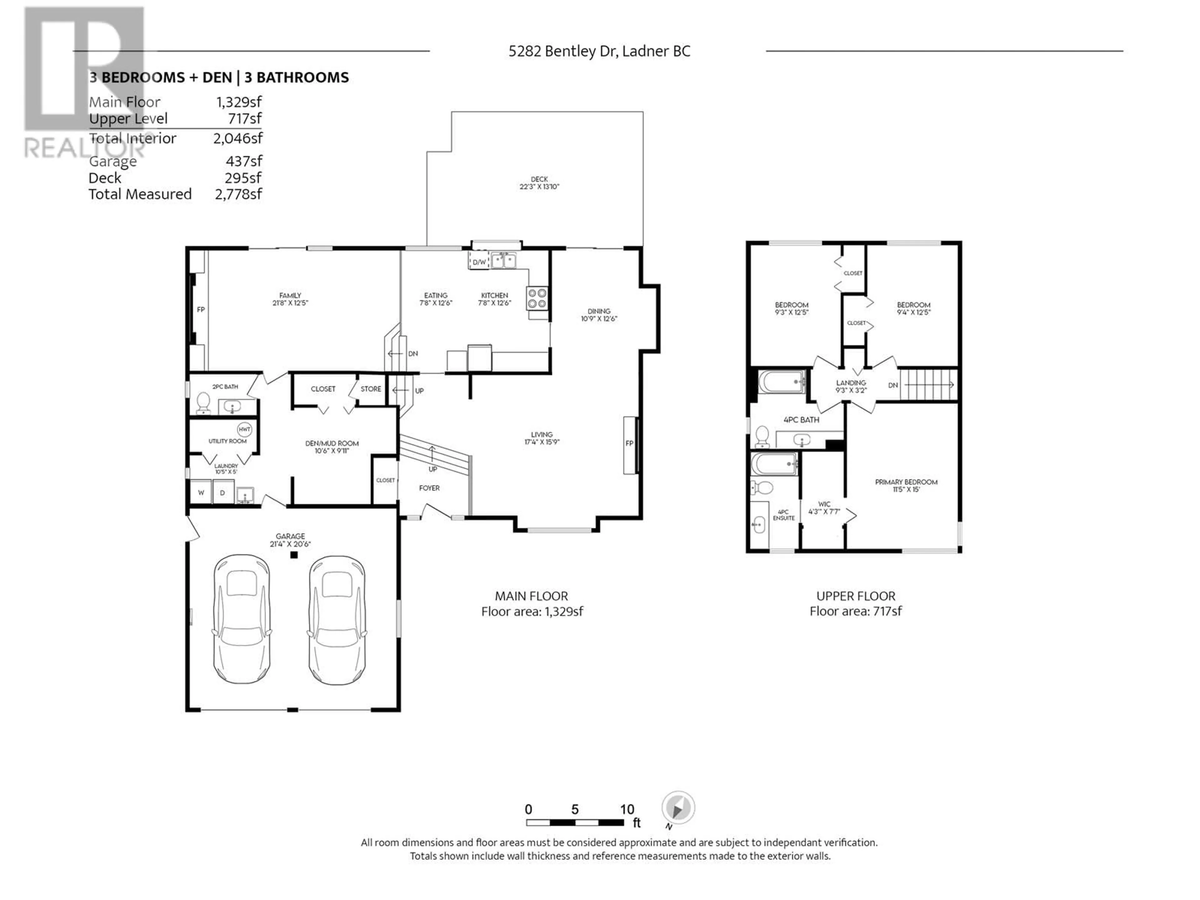 Floor plan for 5282 BENTLEY DRIVE, Ladner British Columbia V4K4J3