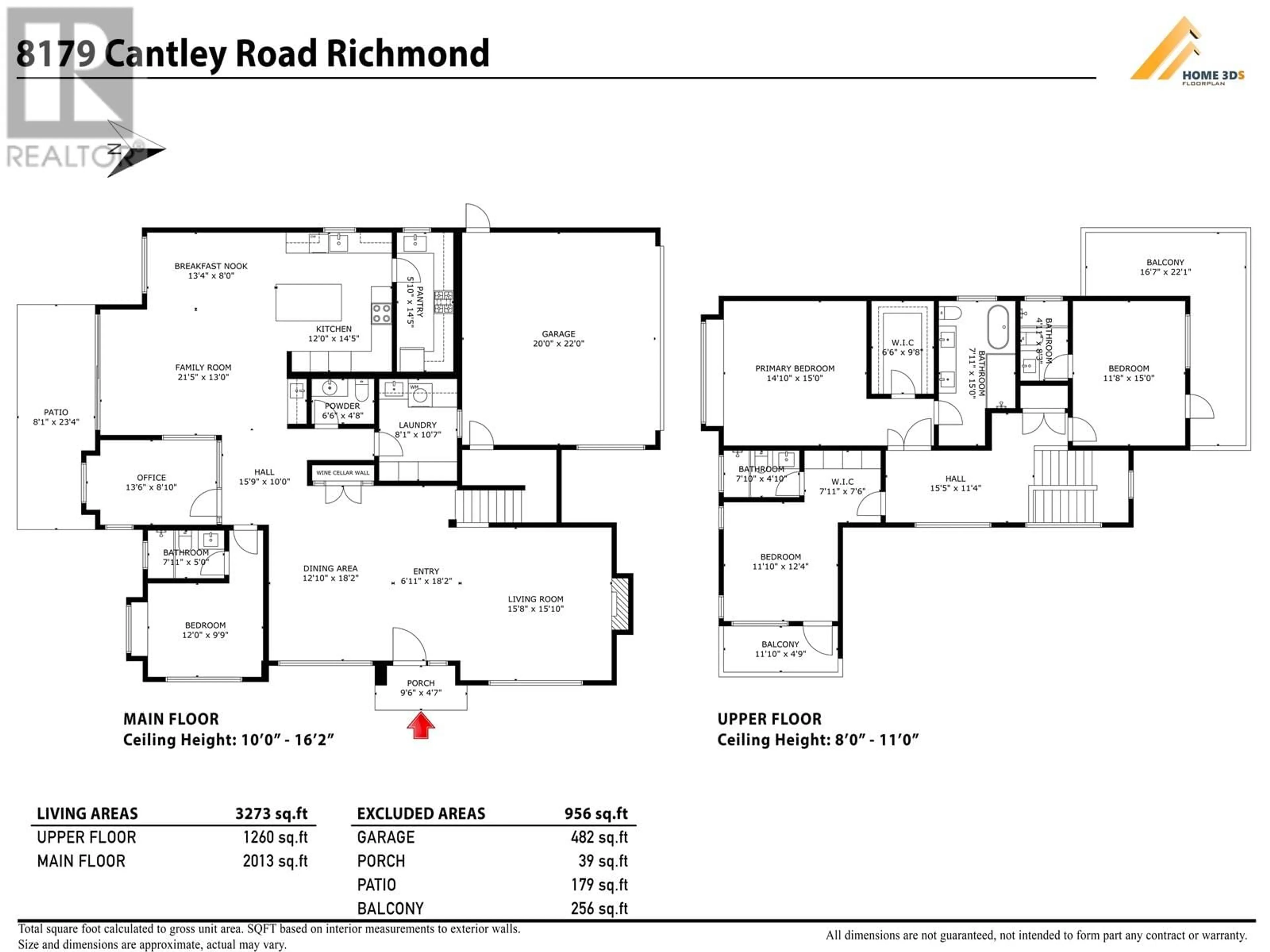 Floor plan for 8179 CANTLEY ROAD, Richmond British Columbia V7C3B8