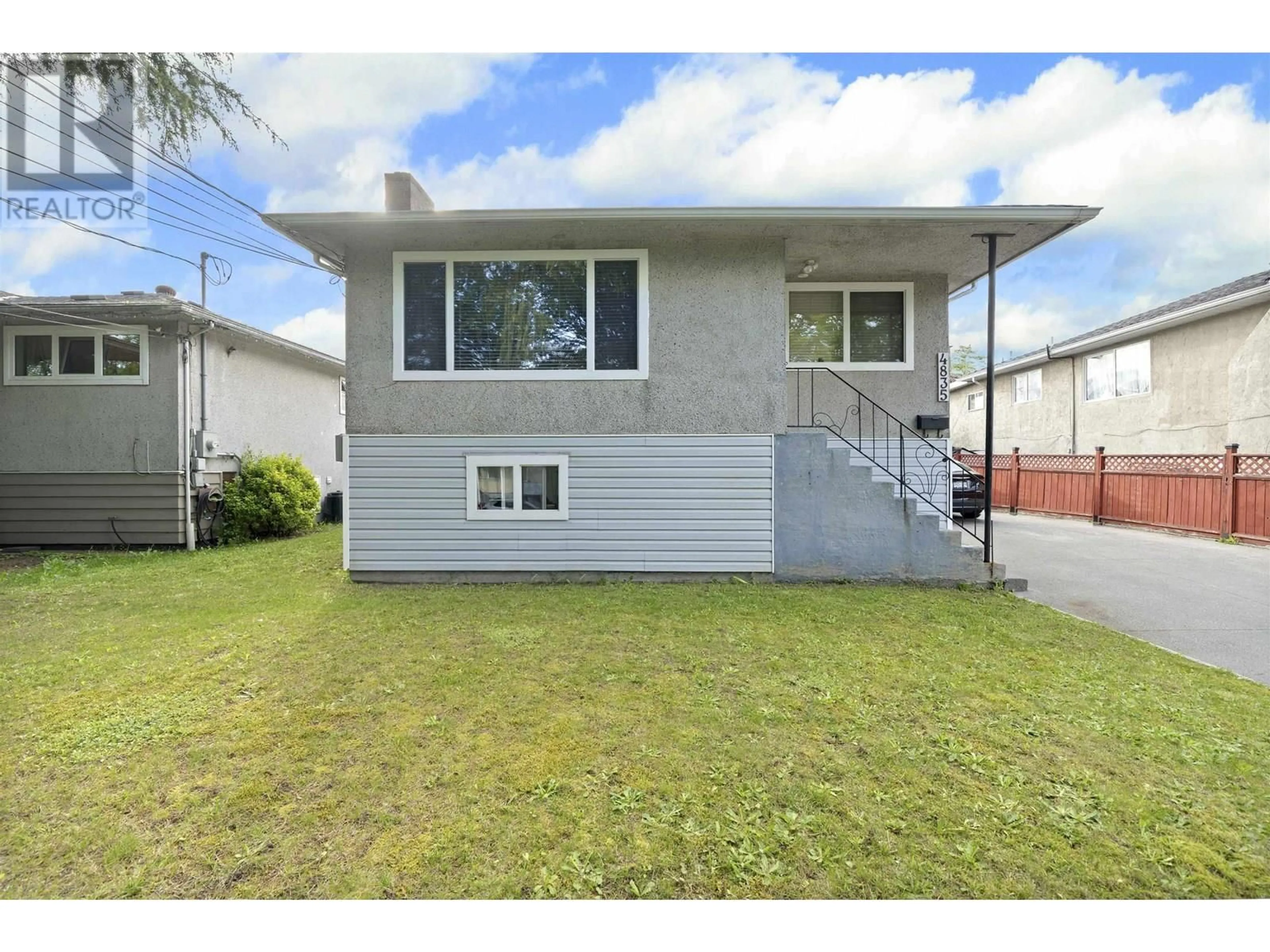 Home with vinyl exterior material, street for 4835 CHATHAM STREET, Vancouver British Columbia V5R3Z1