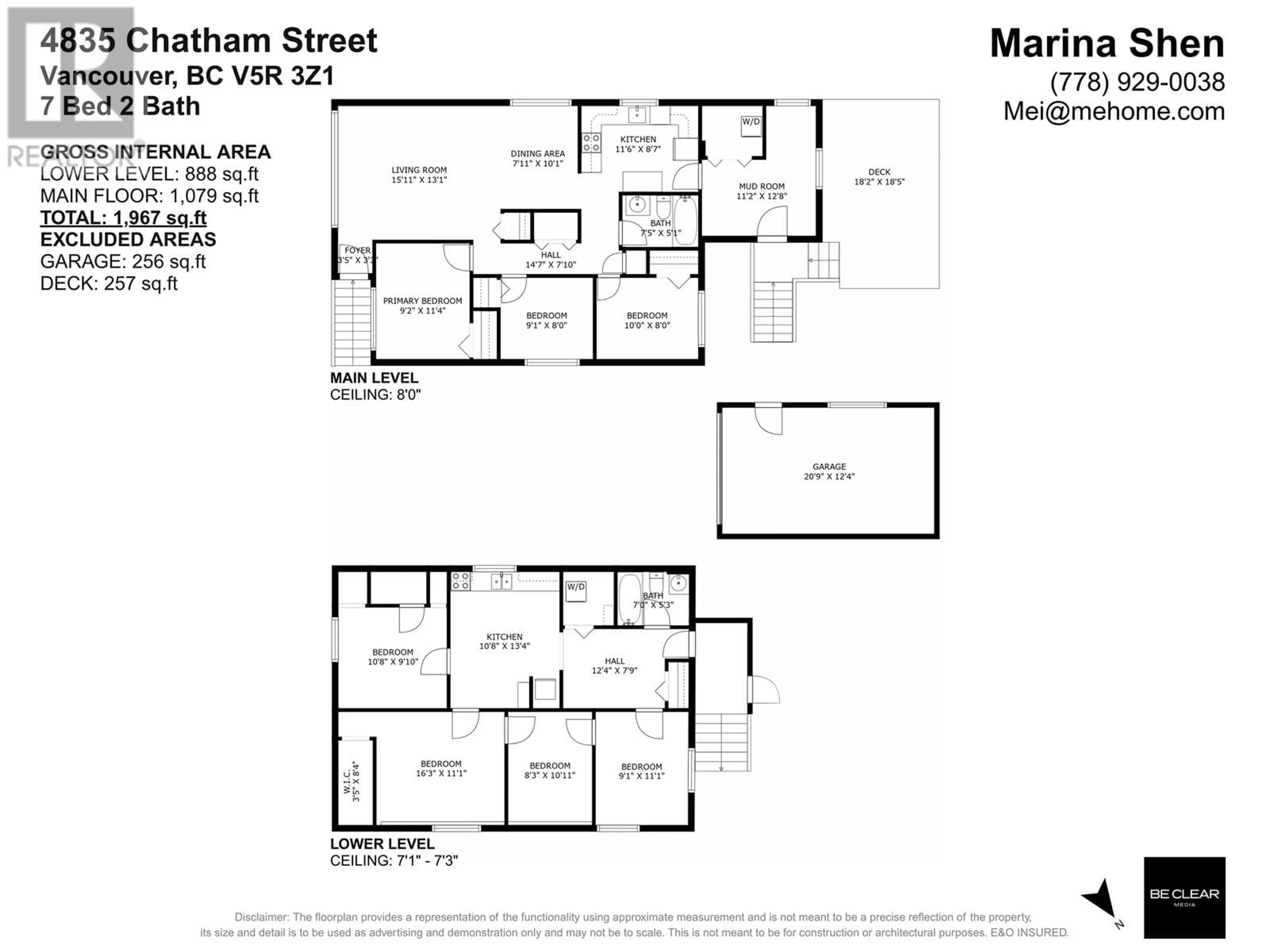 Floor plan for 4835 CHATHAM STREET, Vancouver British Columbia V5R3Z1