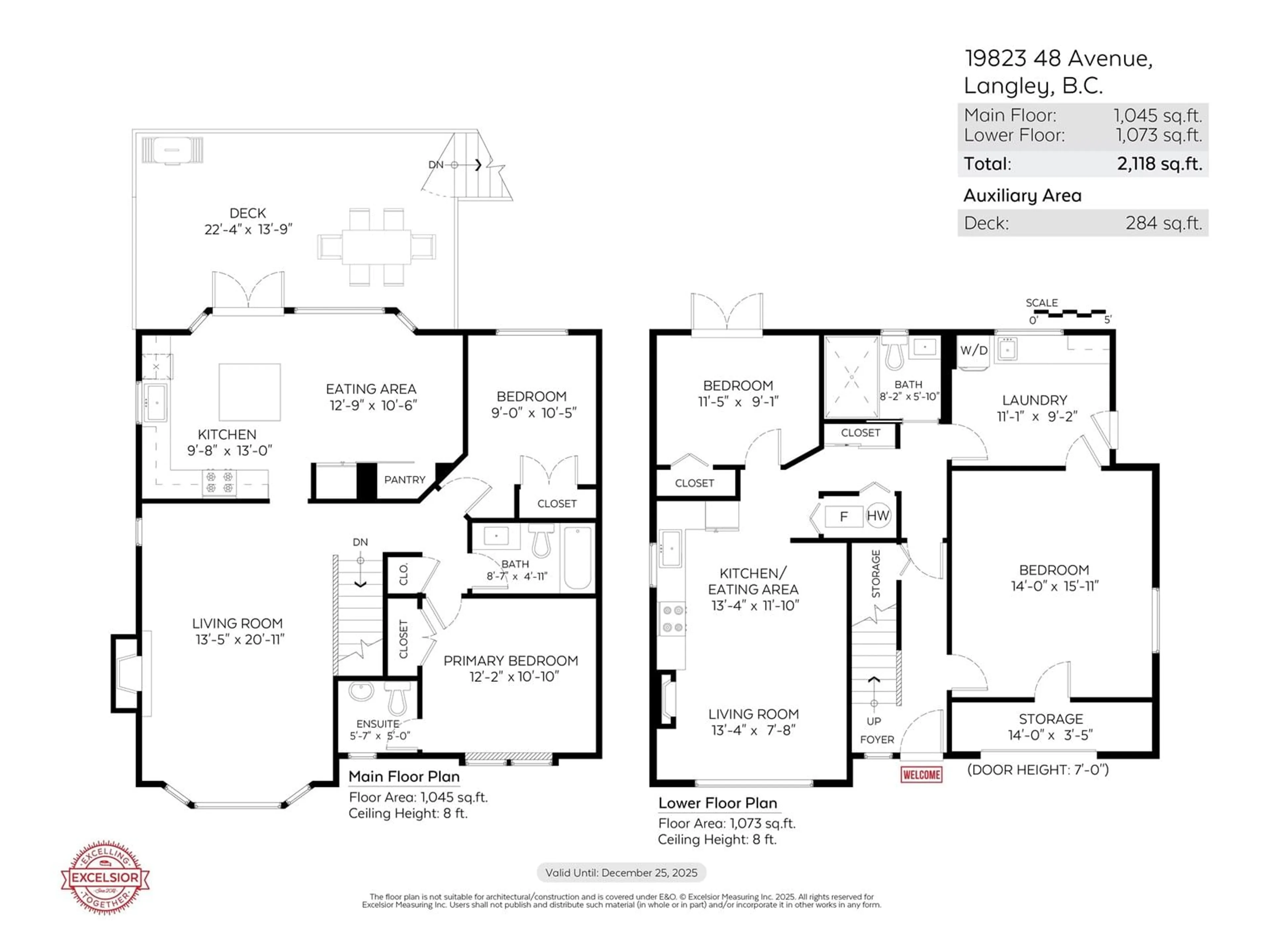 Floor plan for 19823 48, Langley British Columbia V3A3L2