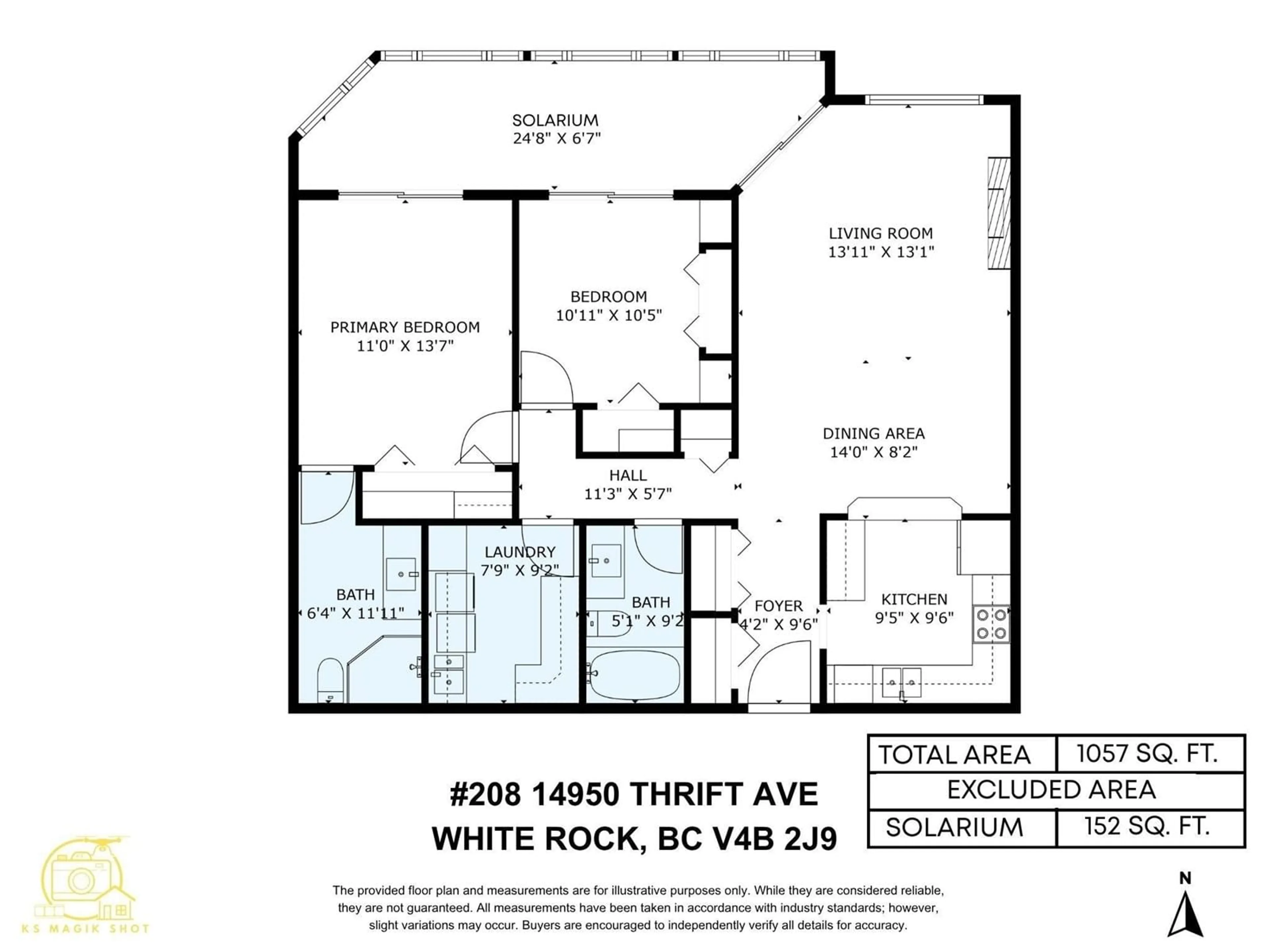 Floor plan for 208 - 14950 THRIFT, White Rock British Columbia V4B2J9