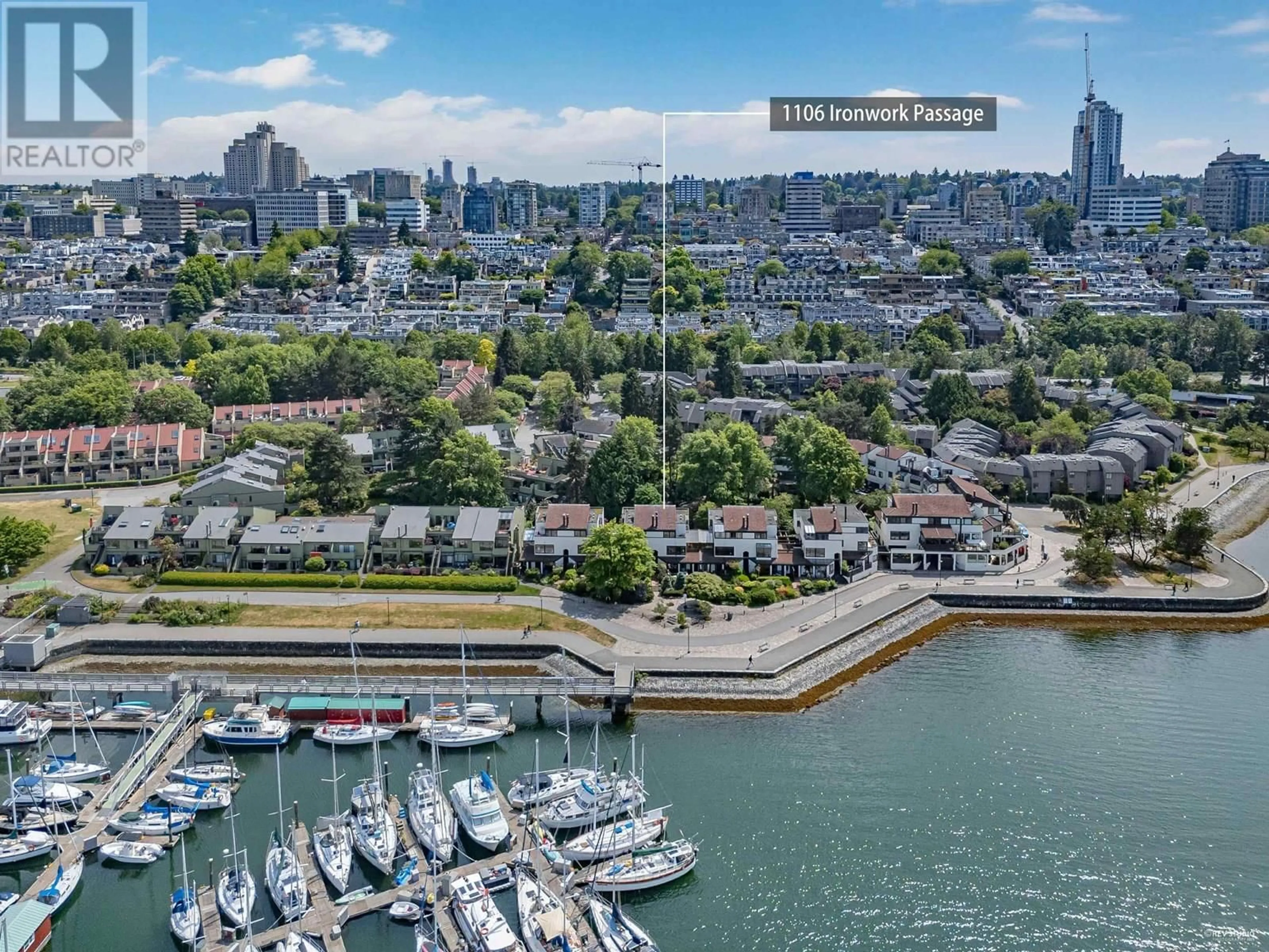 A pic from outside/outdoor area/front of a property/back of a property/a pic from drone, water/lake/river/ocean view for 1106 IRONWORK PASSAGE, Vancouver British Columbia V6H3P1