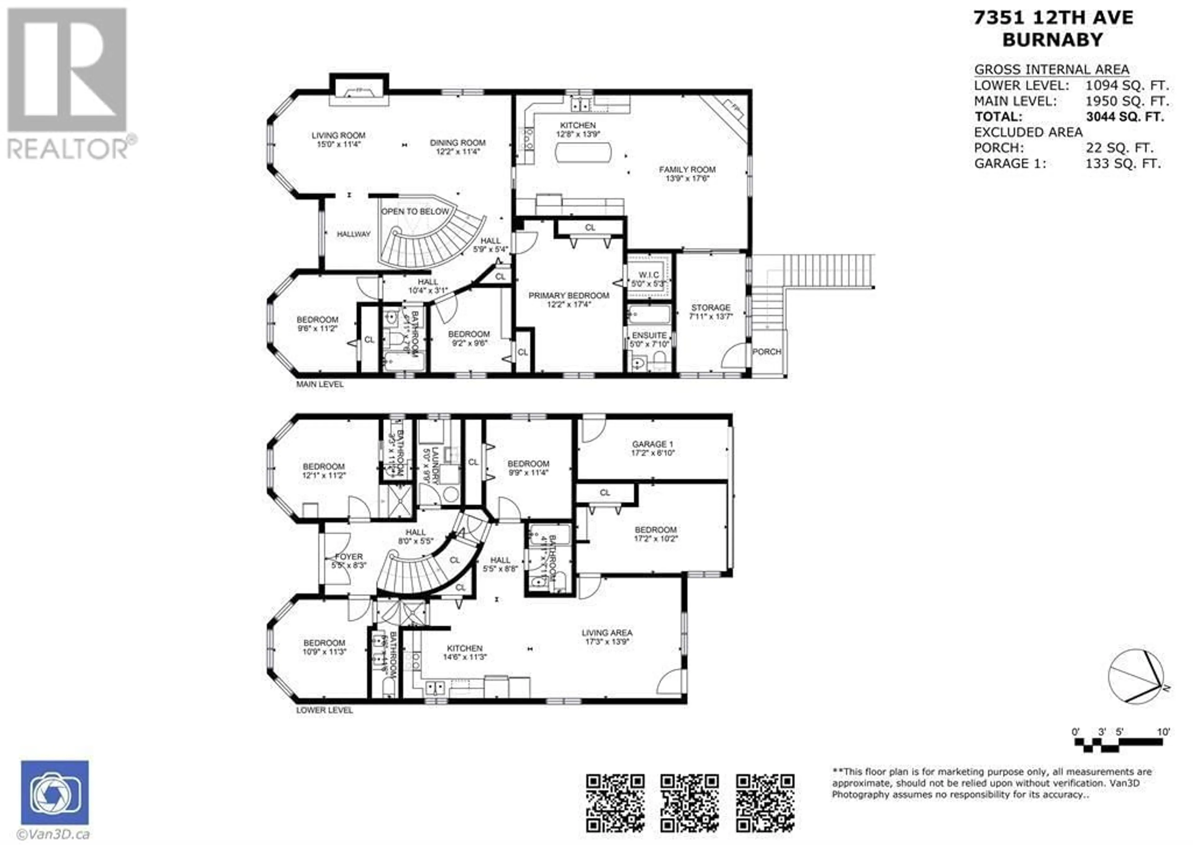 Floor plan for 7351 12TH AVENUE, Burnaby British Columbia V3N2J8