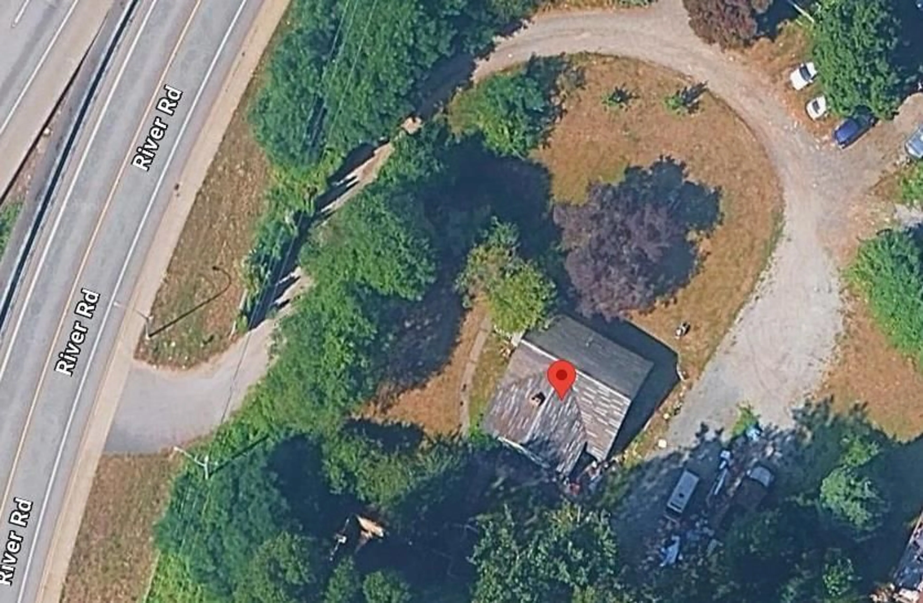 A pic from outside/outdoor area/front of a property/back of a property/a pic from drone, street for 11120 RIVER, Delta British Columbia V4C2S4