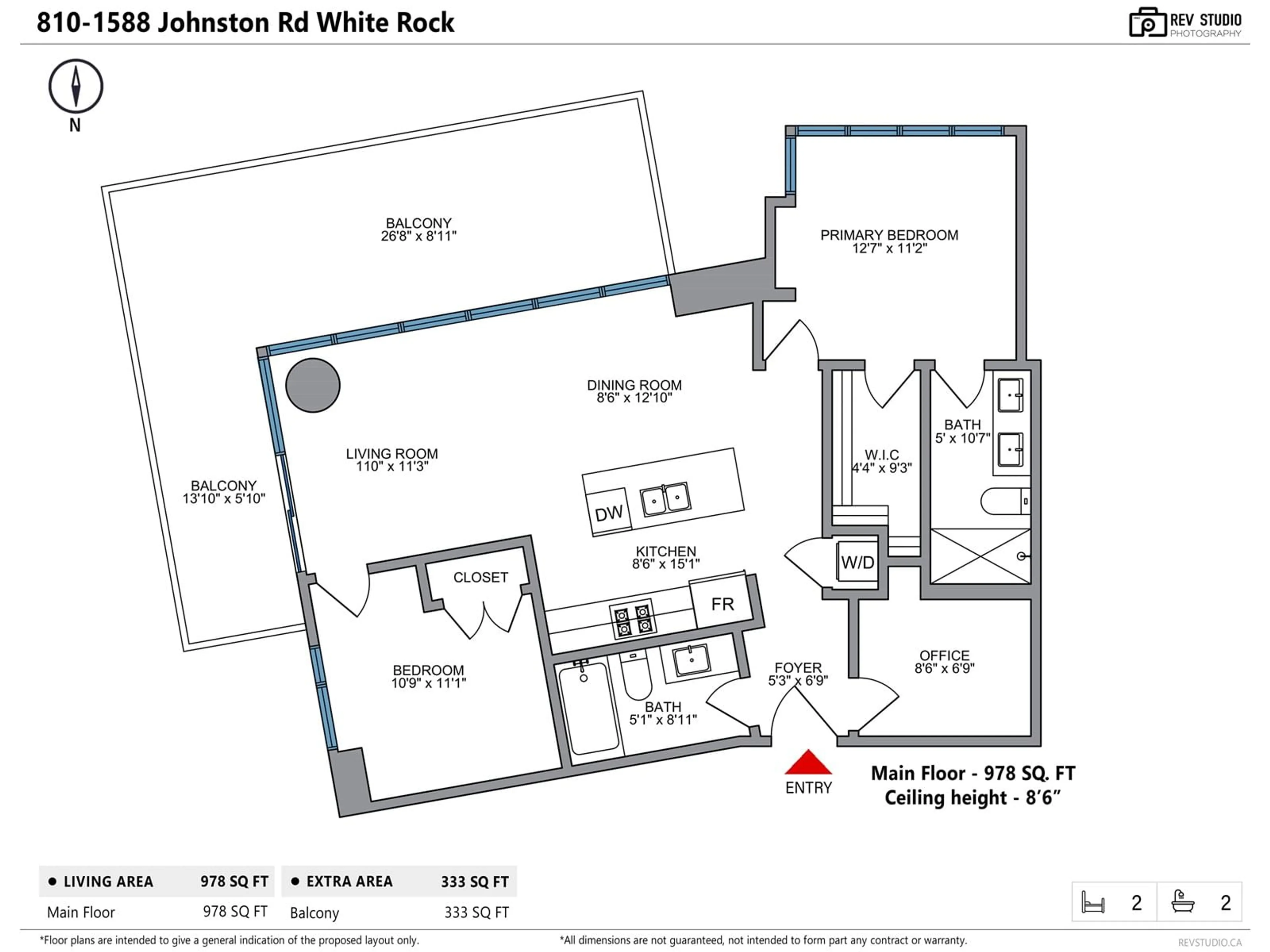 Floor plan for 810 - 1588 JOHNSTON, White Rock British Columbia V4B0C5
