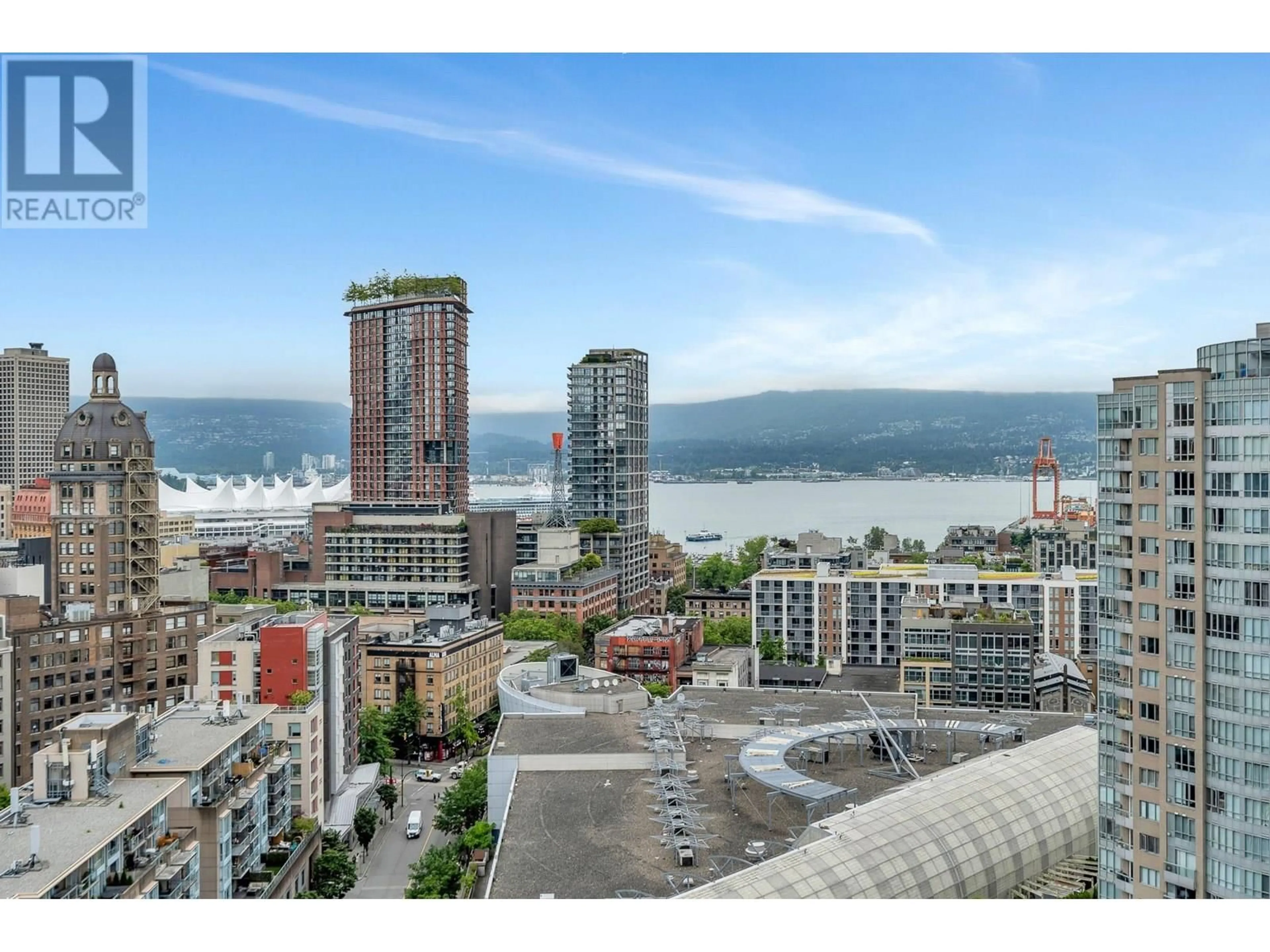 A pic from outside/outdoor area/front of a property/back of a property/a pic from drone, water/lake/river/ocean view for 2707 - 688 ABBOTT STREET, Vancouver British Columbia V6B0B9