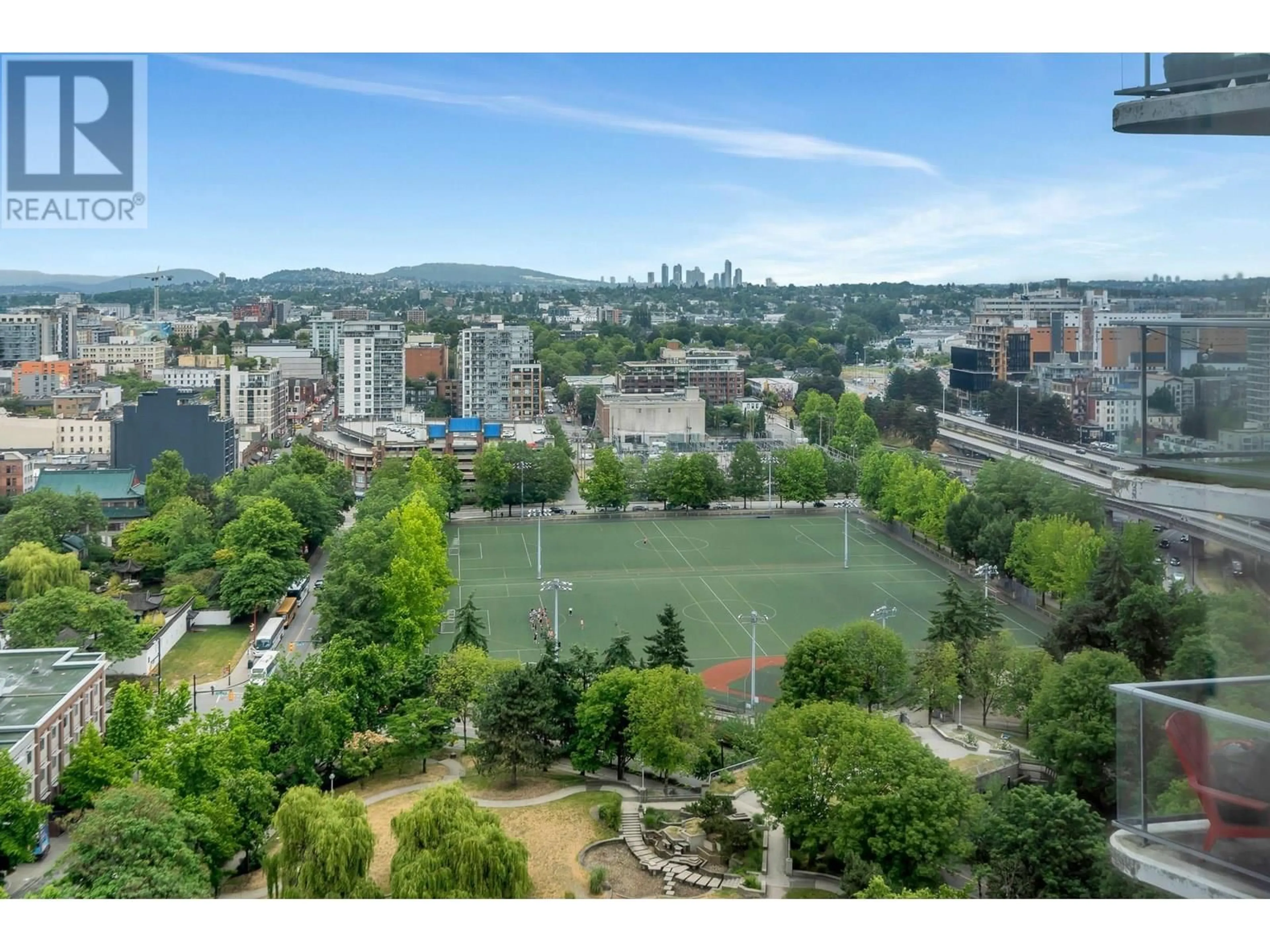 A pic from outside/outdoor area/front of a property/back of a property/a pic from drone, city buildings view from balcony for 2707 - 688 ABBOTT STREET, Vancouver British Columbia V6B0B9