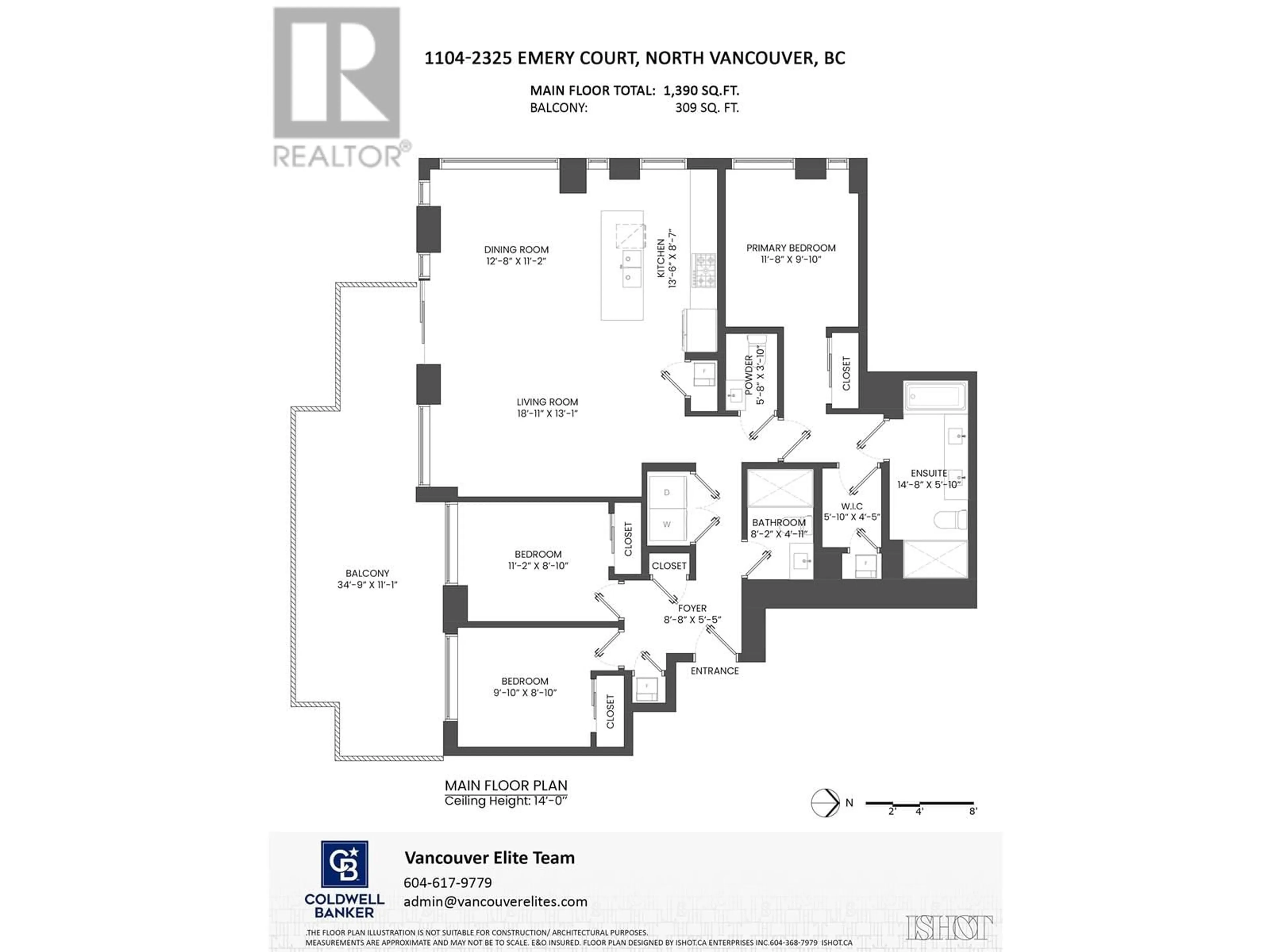 Floor plan for 1104 - 2325 EMERY COURT, North Vancouver British Columbia V7J0E8