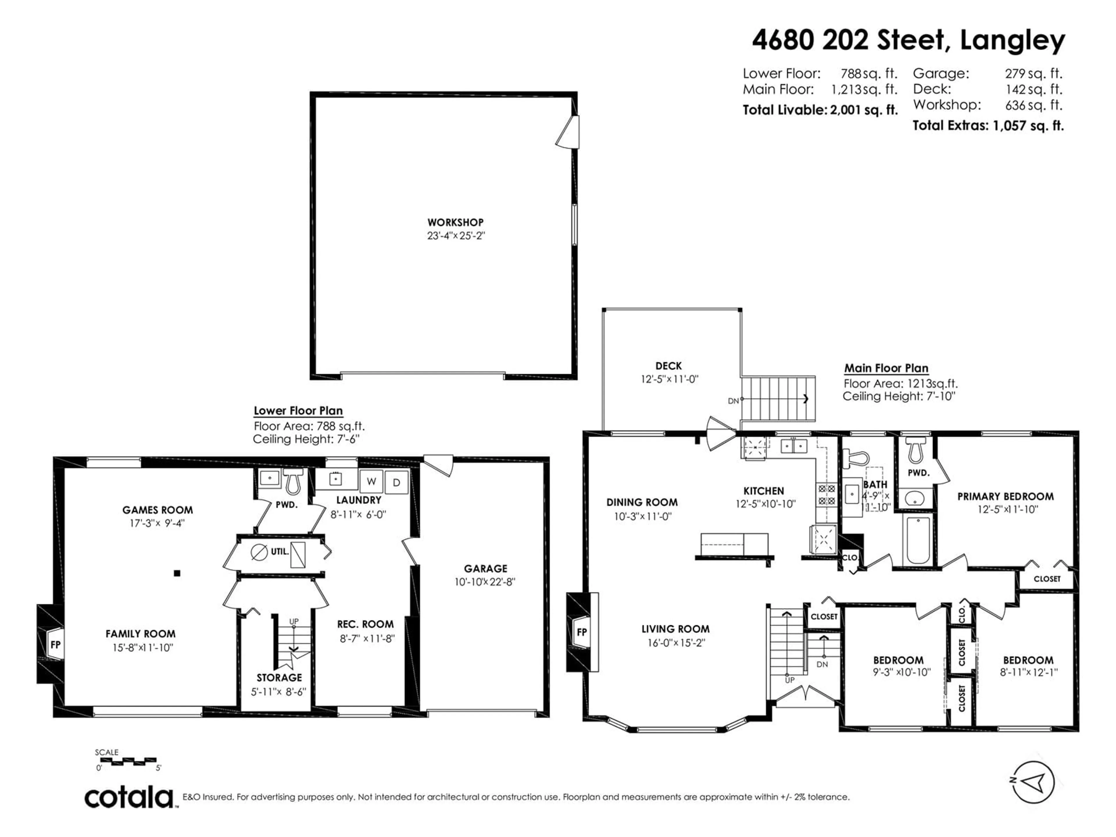 Floor plan for 4680 202, Langley British Columbia V3A5J3