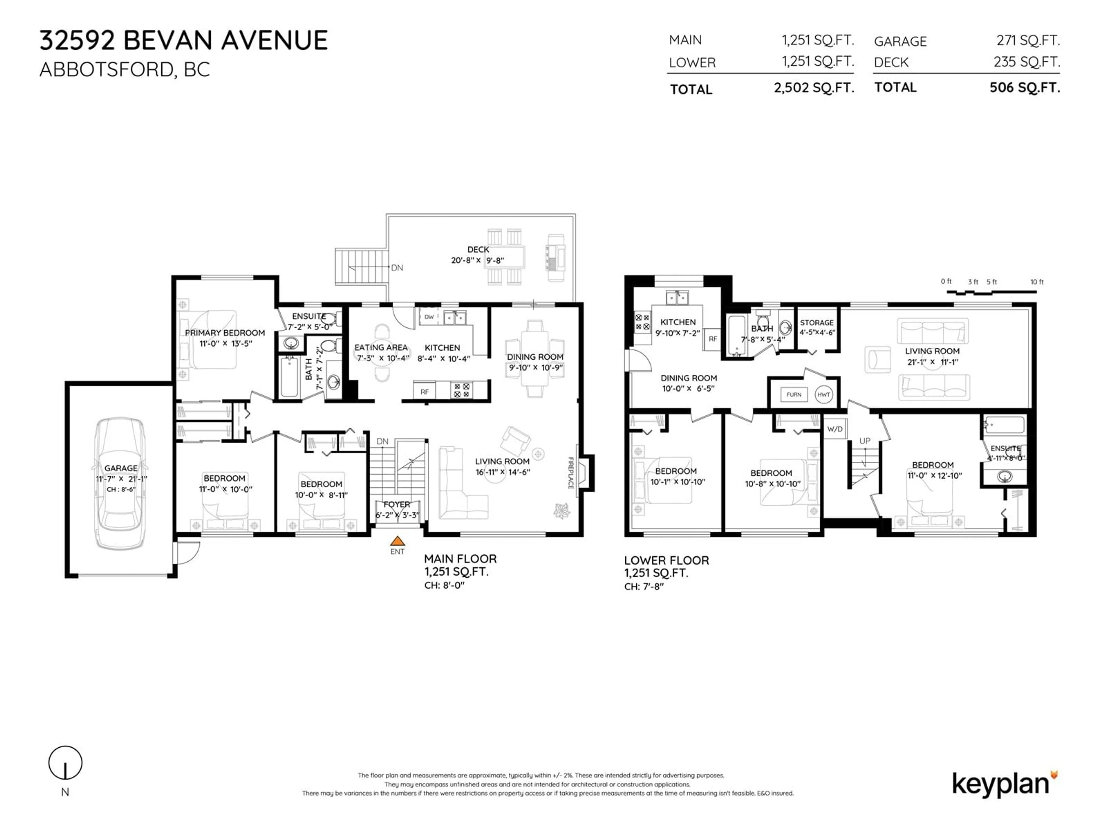 Floor plan for 32592 BEVAN, Abbotsford British Columbia V2T1G6
