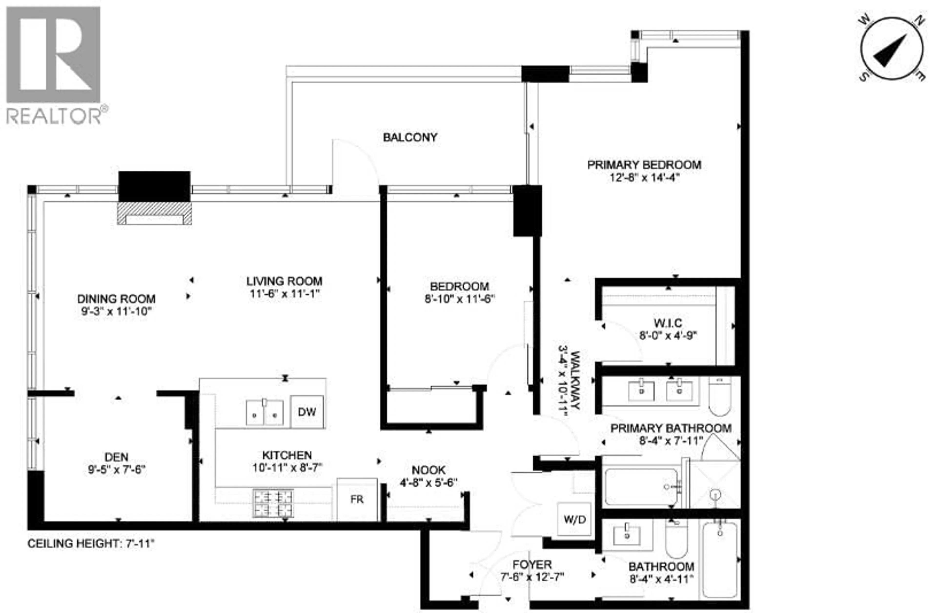 Floor plan for 2207 - 7328 ARCOLA STREET, Burnaby British Columbia V5E0A7
