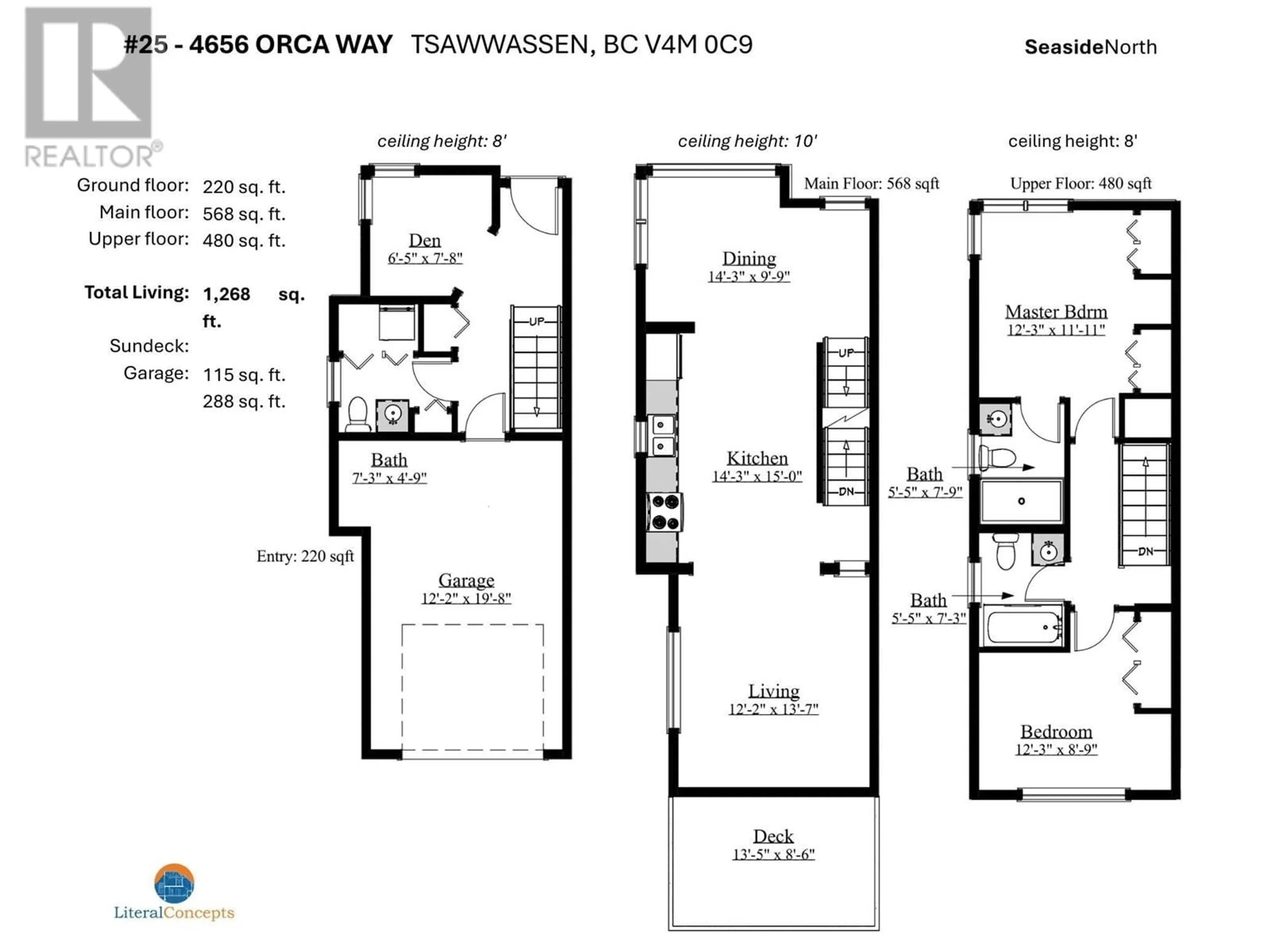 Floor plan for 25 - 4656 ORCA WAY, Delta British Columbia V4M0C9
