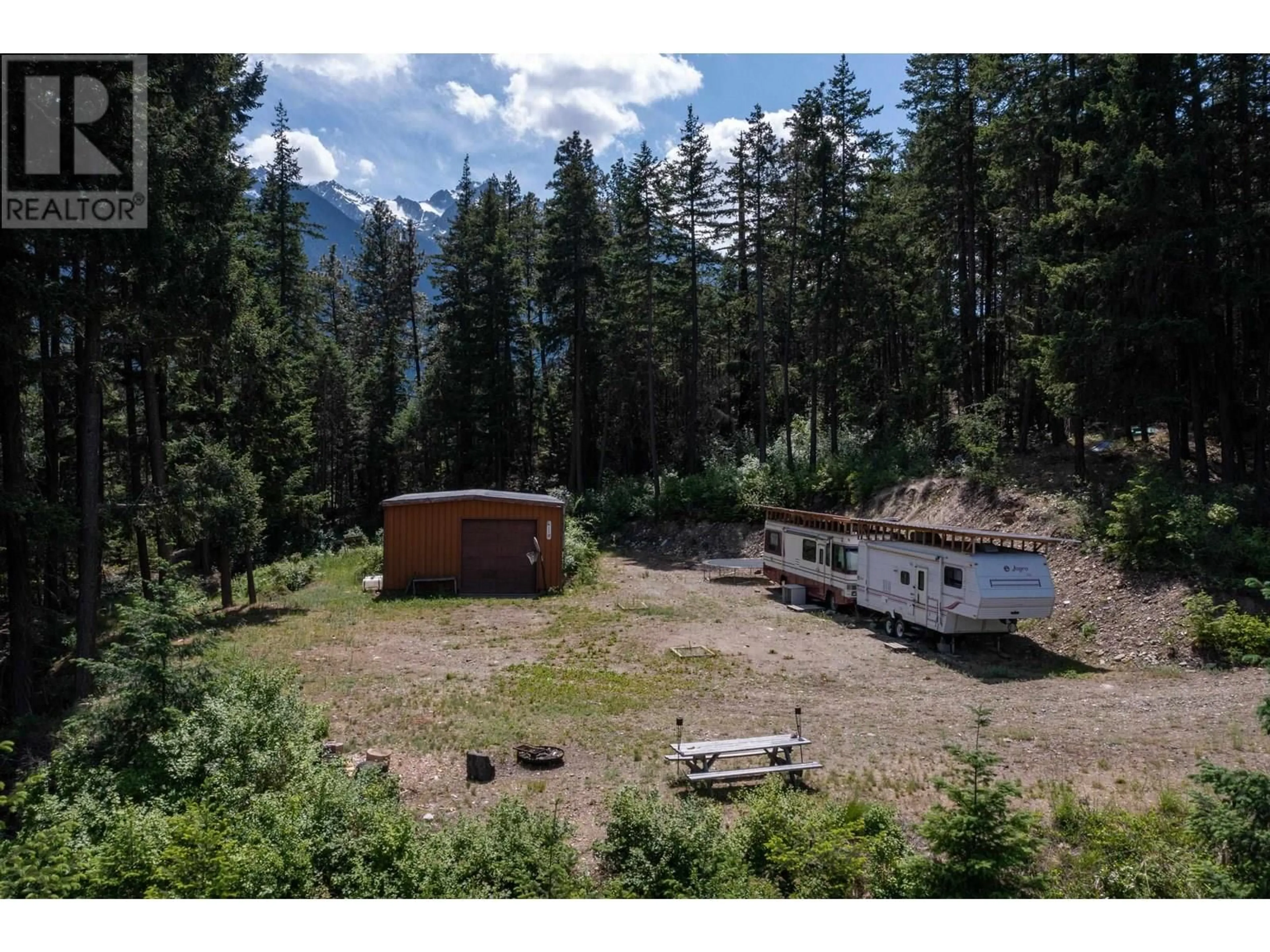 A pic from outside/outdoor area/front of a property/back of a property/a pic from drone, forest/trees view for 9840 ANDERSON PLACE, D'Arcy British Columbia V0N1L0