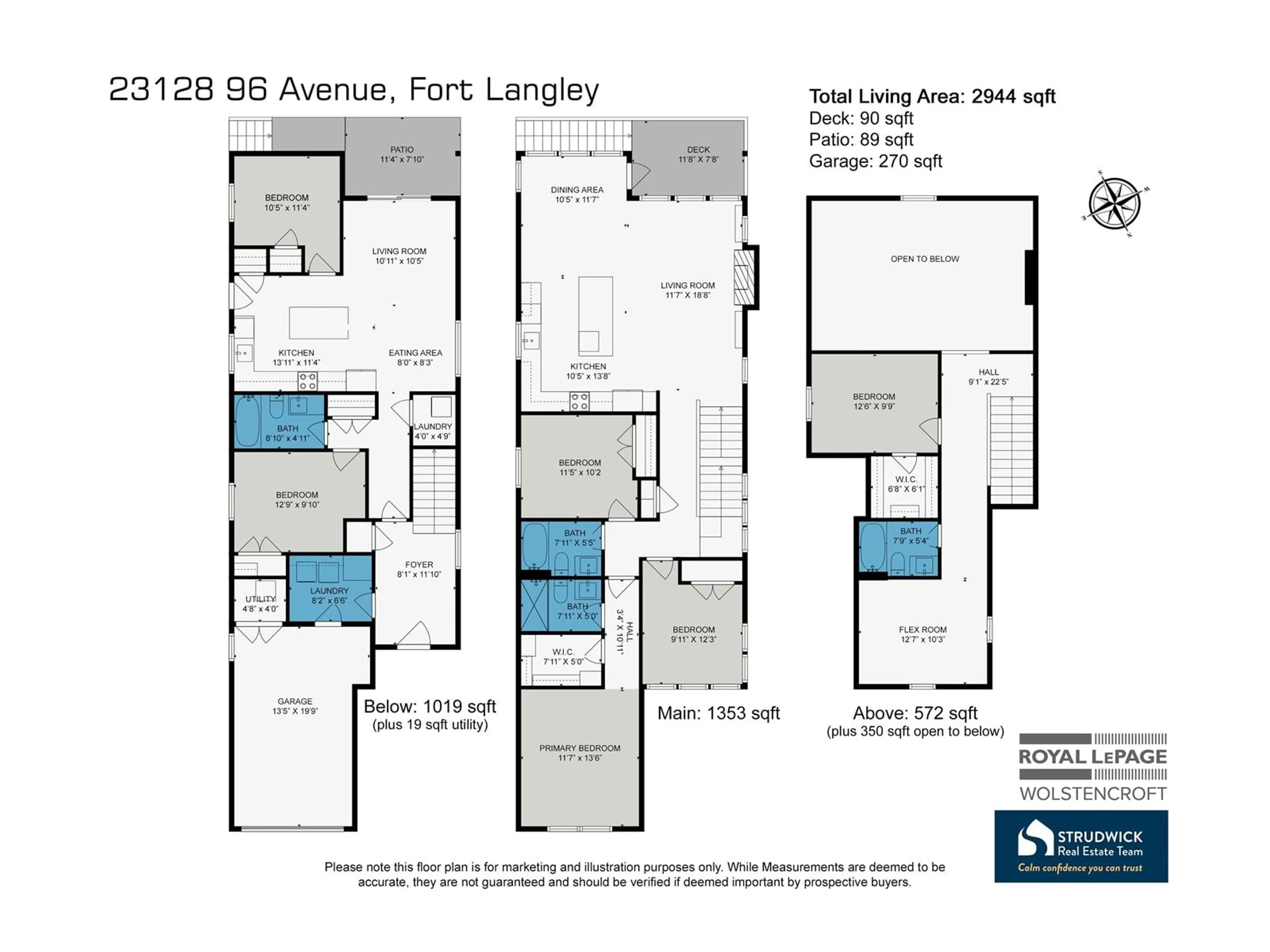 Floor plan for 23128 96, Langley British Columbia V1M2R6