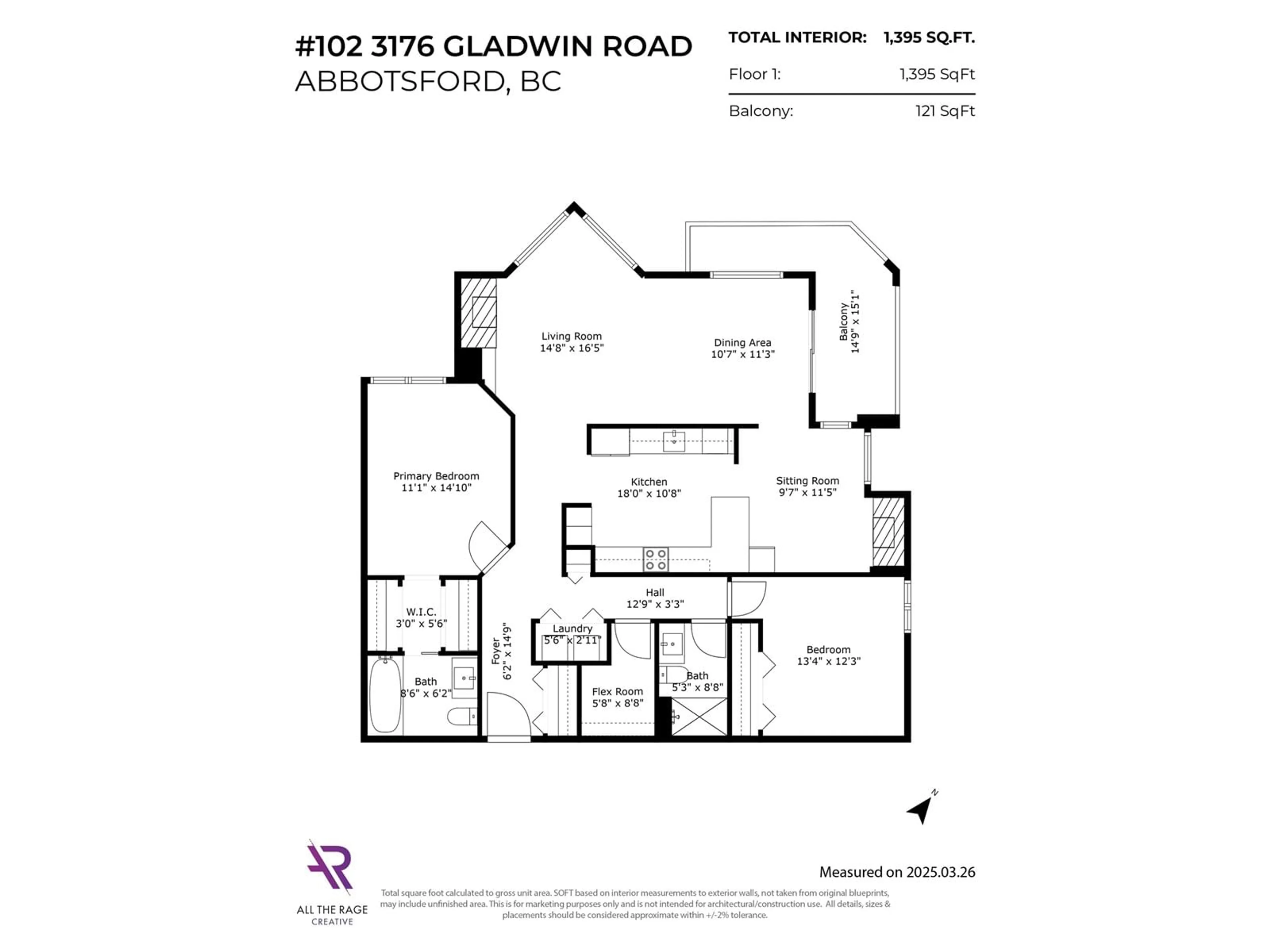 Floor plan for 102 - 3176 GLADWIN, Abbotsford British Columbia V2T6R7