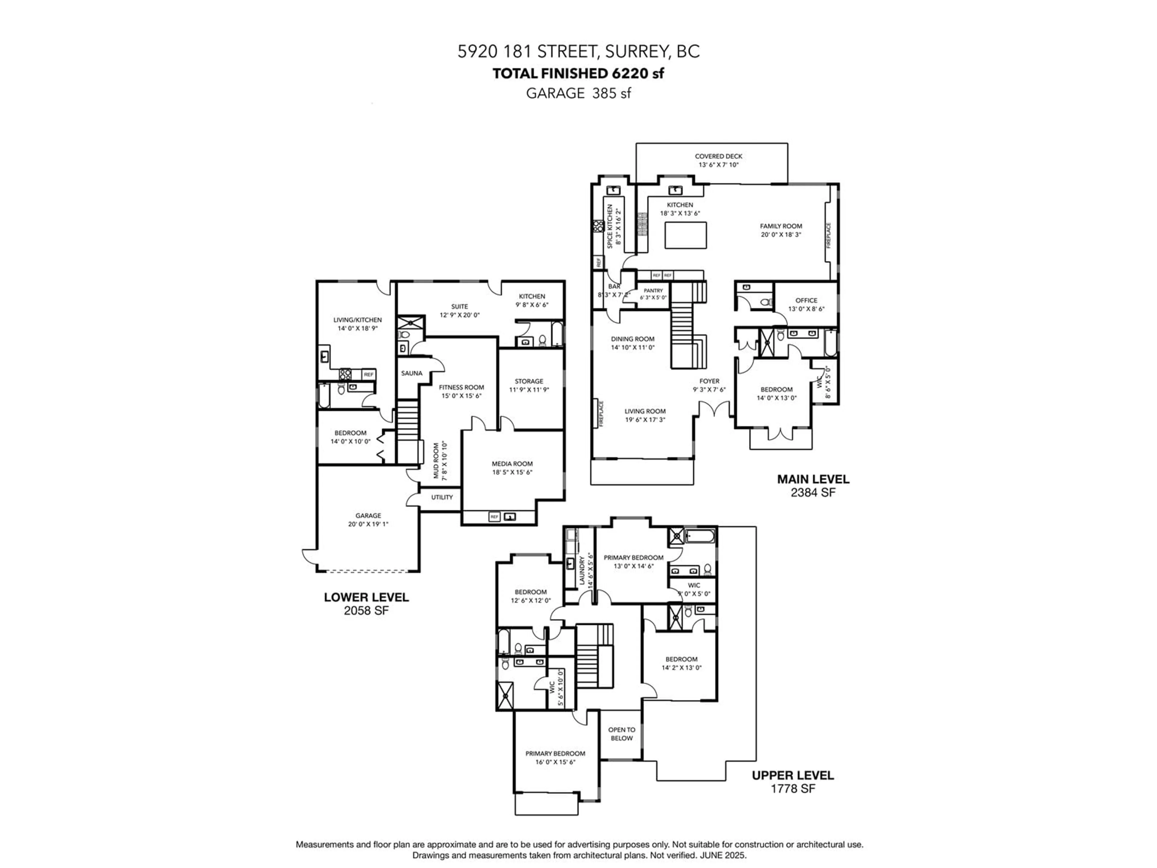 Floor plan for 5920 181, Surrey British Columbia V3S4T1