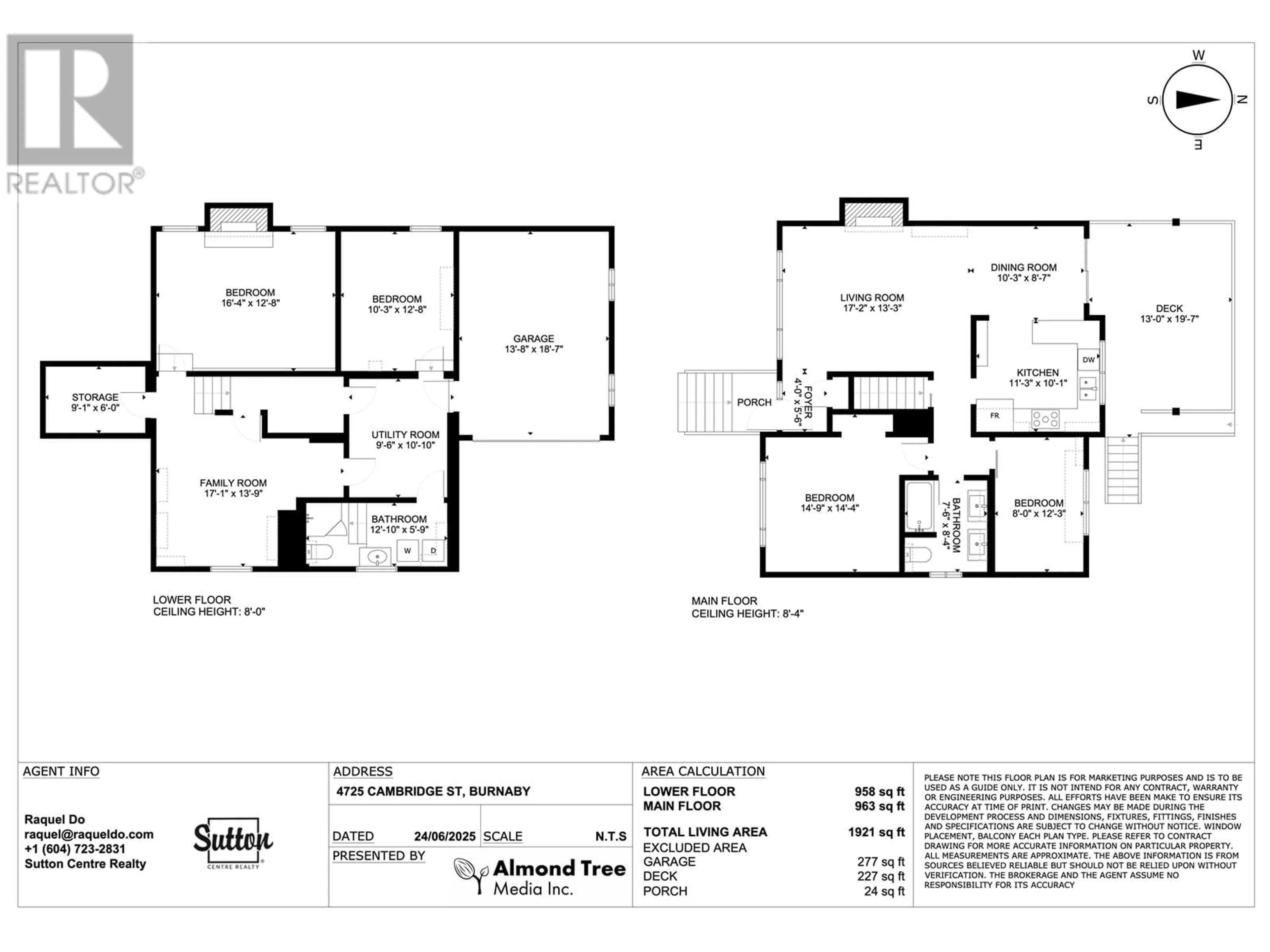 Floor plan for 4725 CAMBRIDGE STREET, Burnaby British Columbia V5C1H8