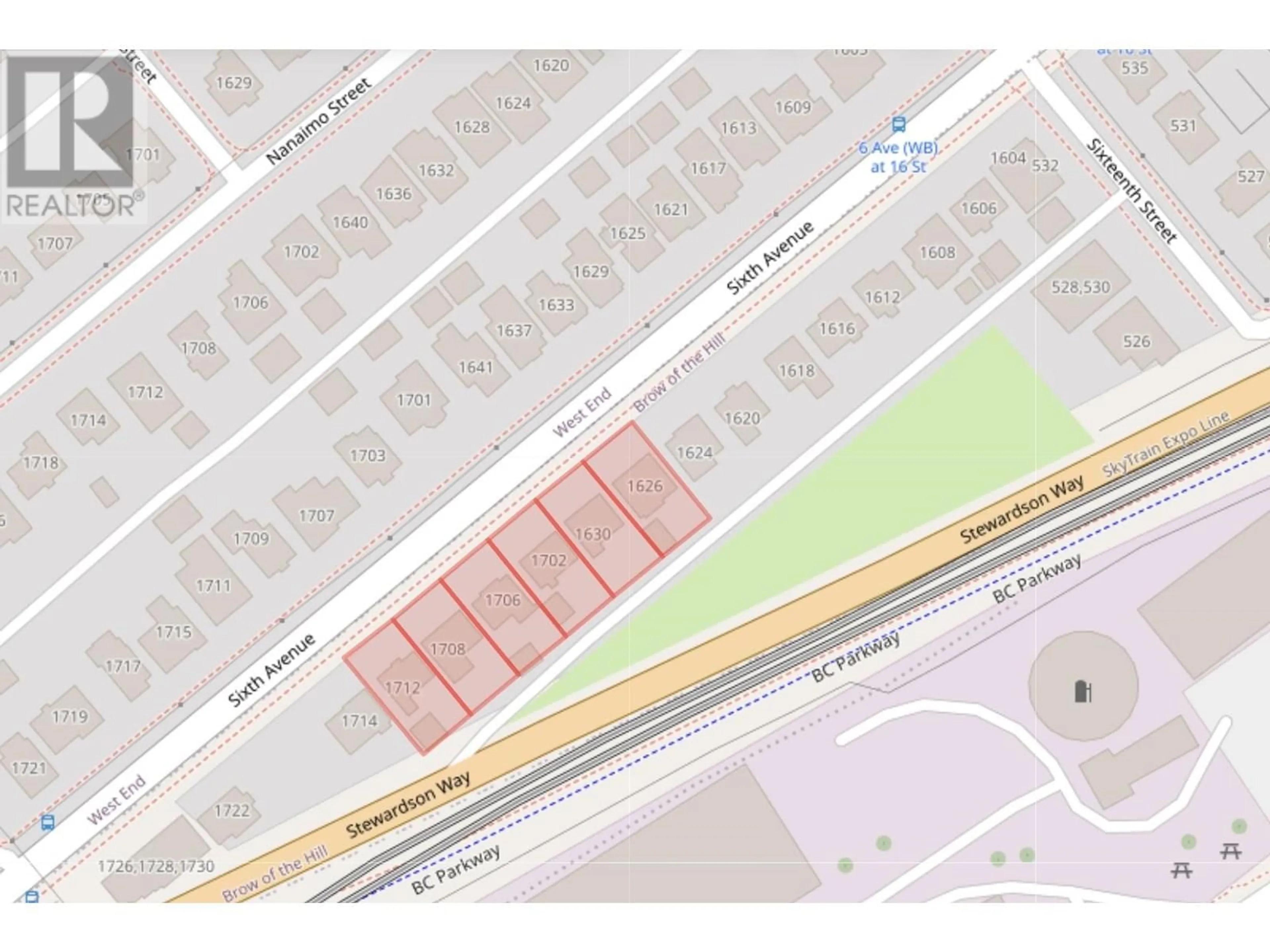 Picture of a map for 1626 SIXTH AVENUE, New Westminster British Columbia V3M2C9