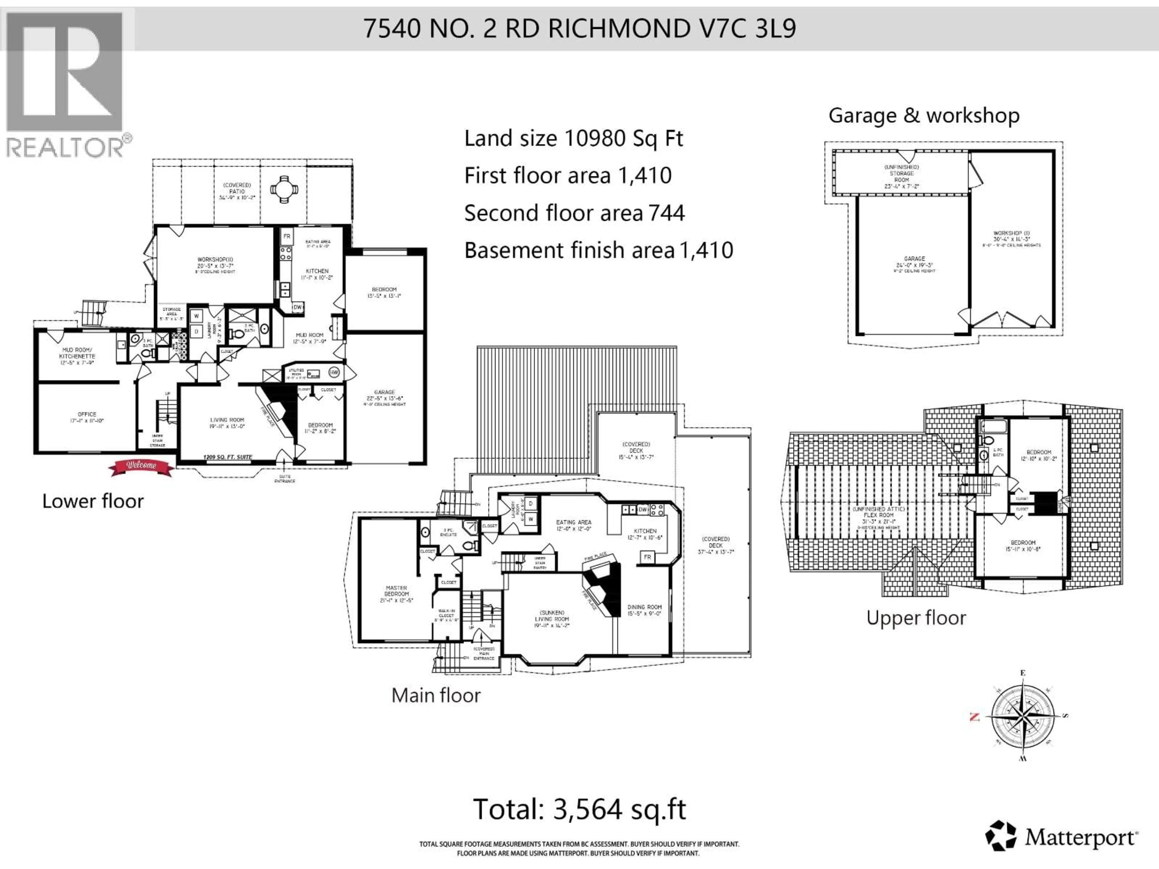 Floor plan for 7540 NO. 2 ROAD, Richmond British Columbia V7C3L9