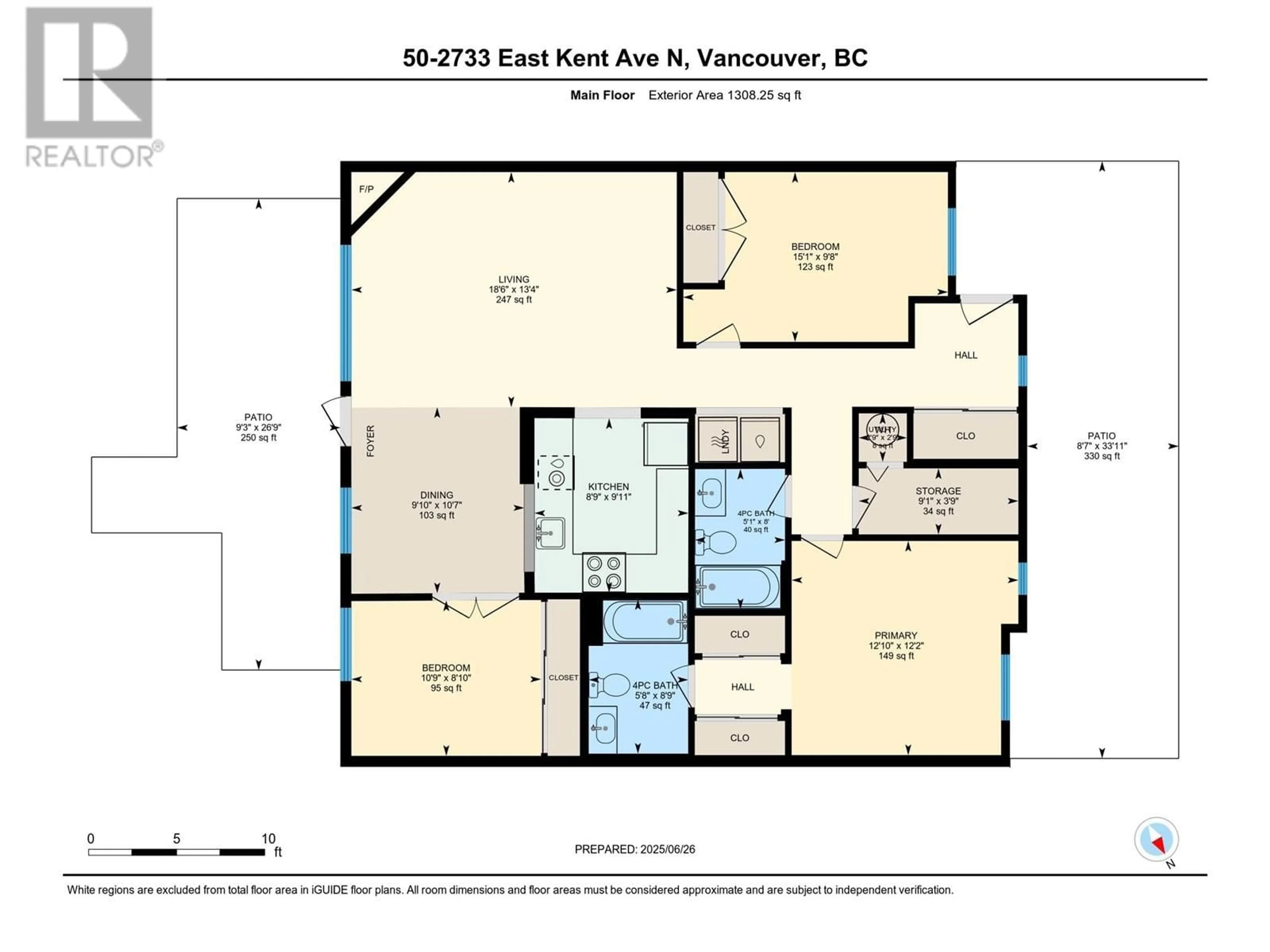 Floor plan for 50 - 2733 KENT AVENUE NORTH, Vancouver British Columbia V5S3T9