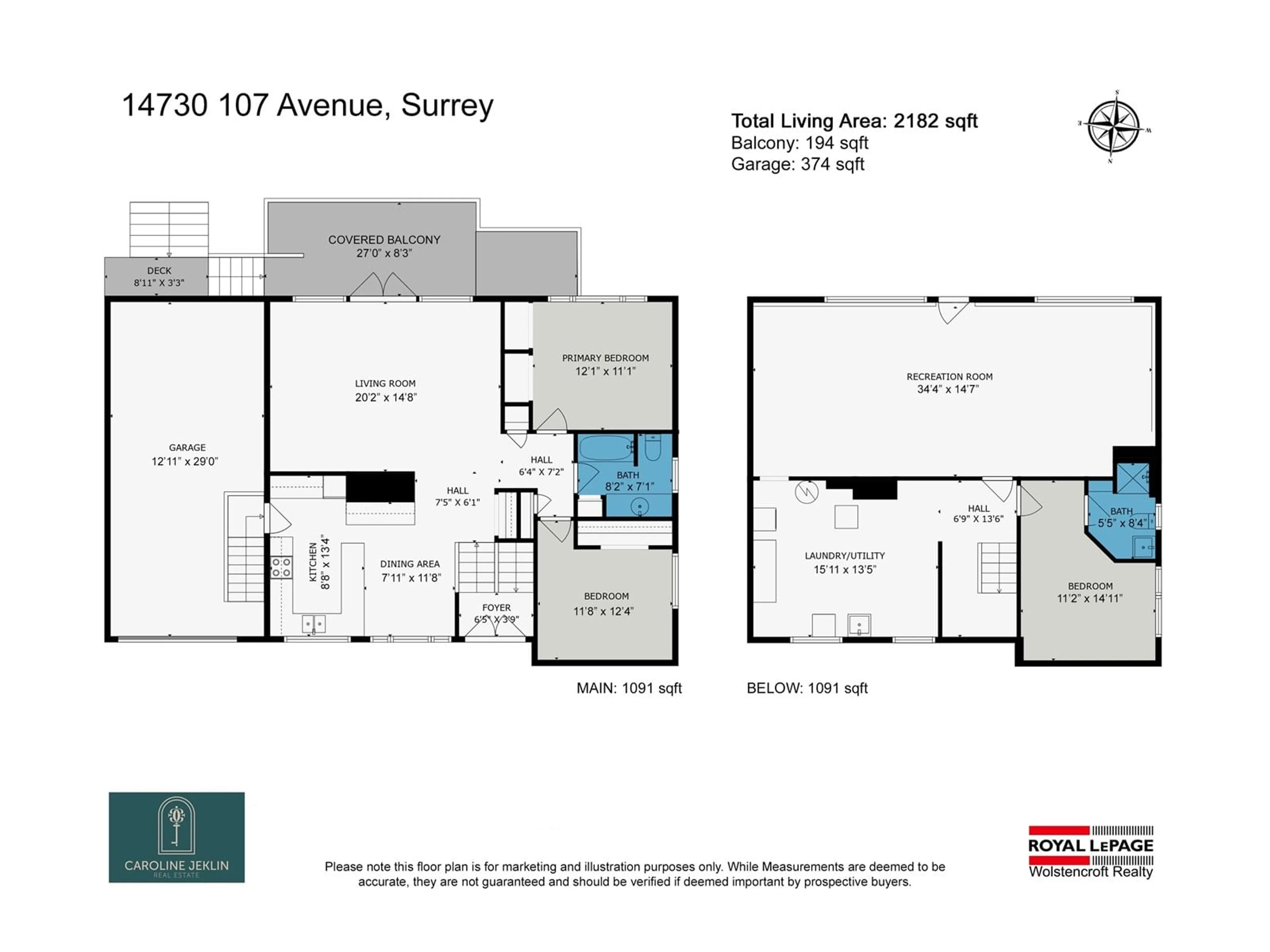 Floor plan for 14730 107, Surrey British Columbia V3R1T8