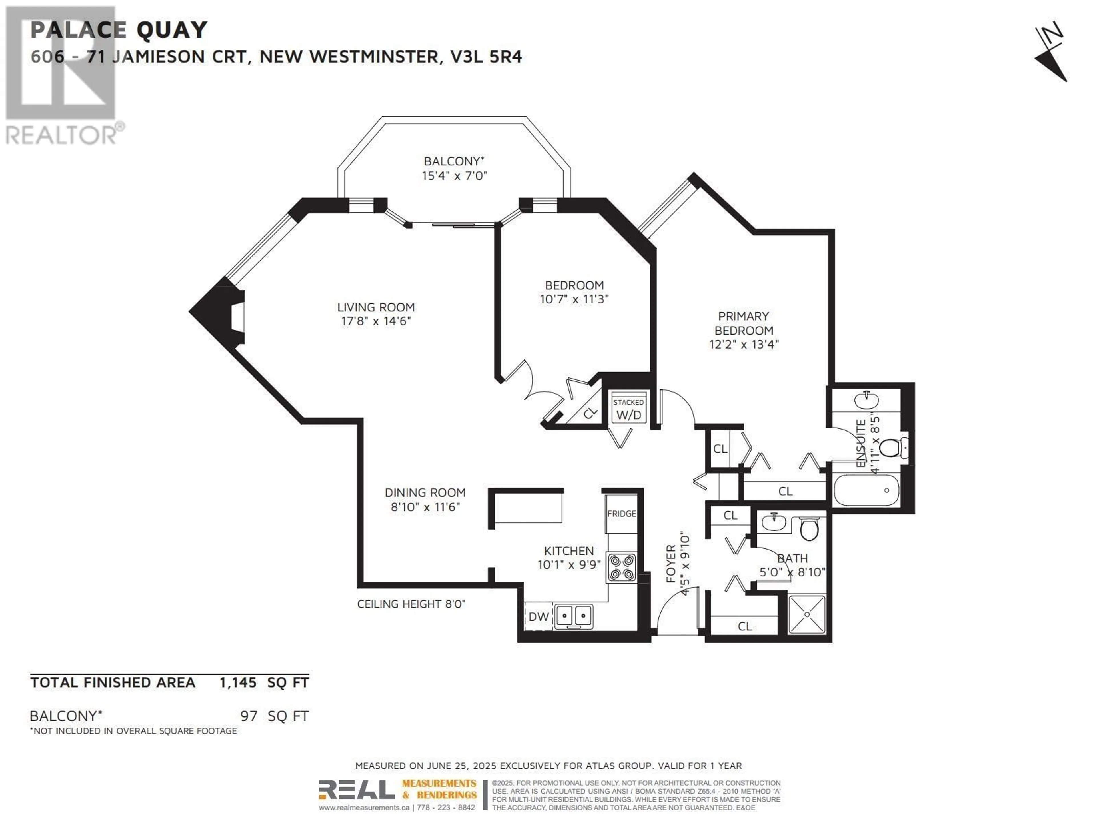 Floor plan for 606 - 71 JAMIESON COURT, New Westminster British Columbia V3L5R4
