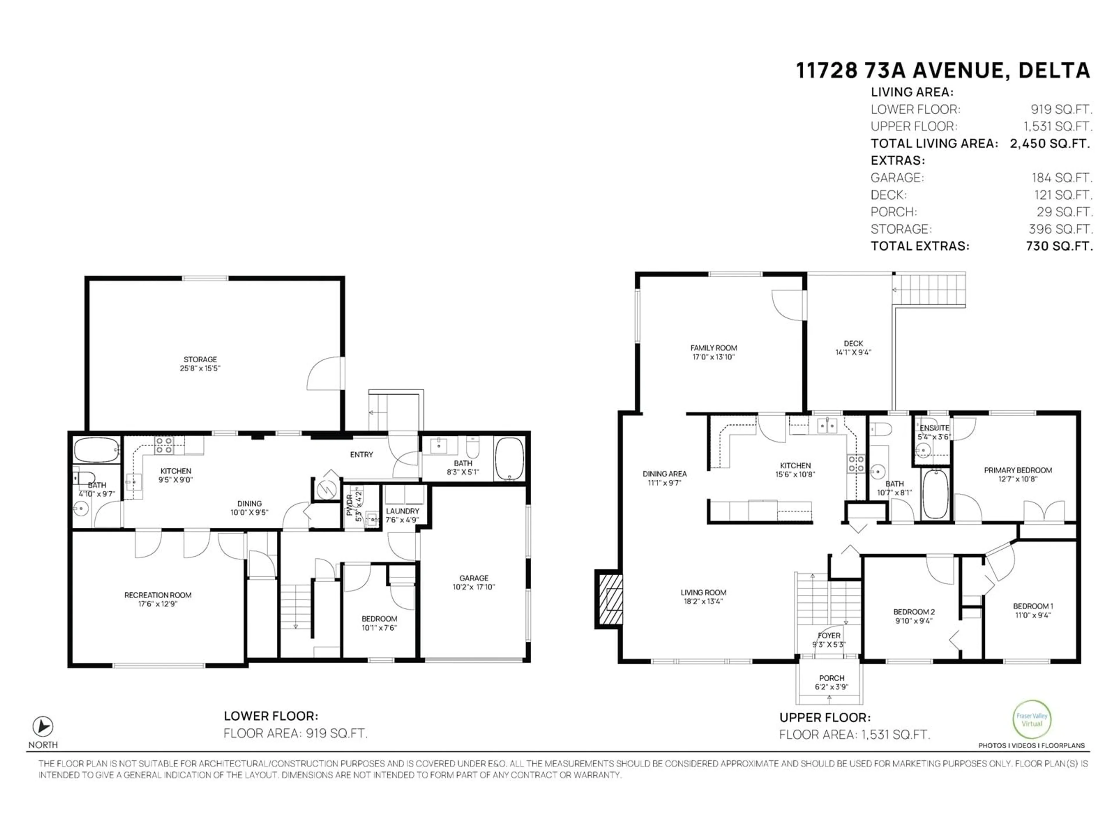 Floor plan for 11728 73A, Delta British Columbia V4C1C8