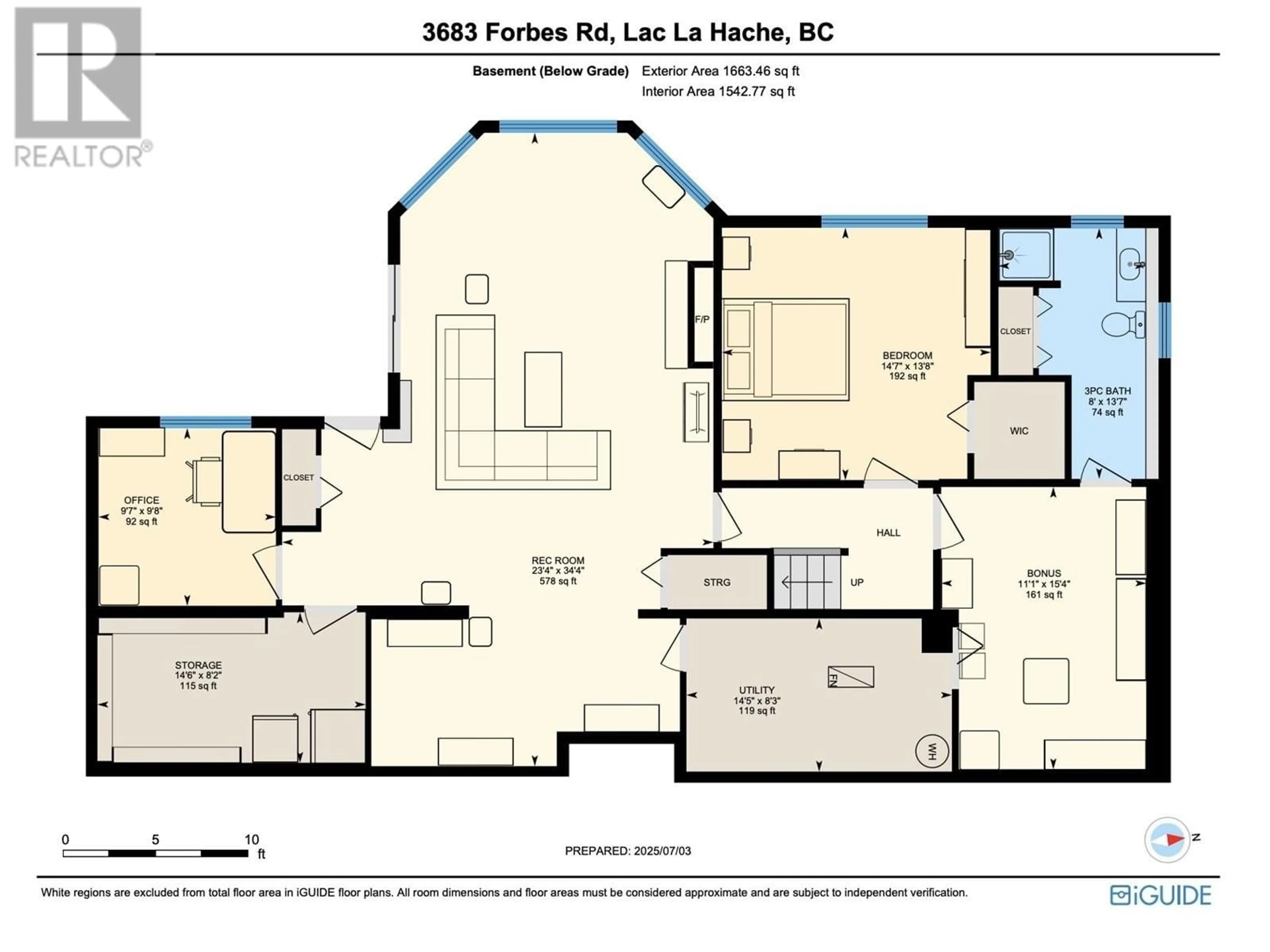 Floor plan for 3683 FORBES ROAD, Lac La Hache British Columbia V0K1T0