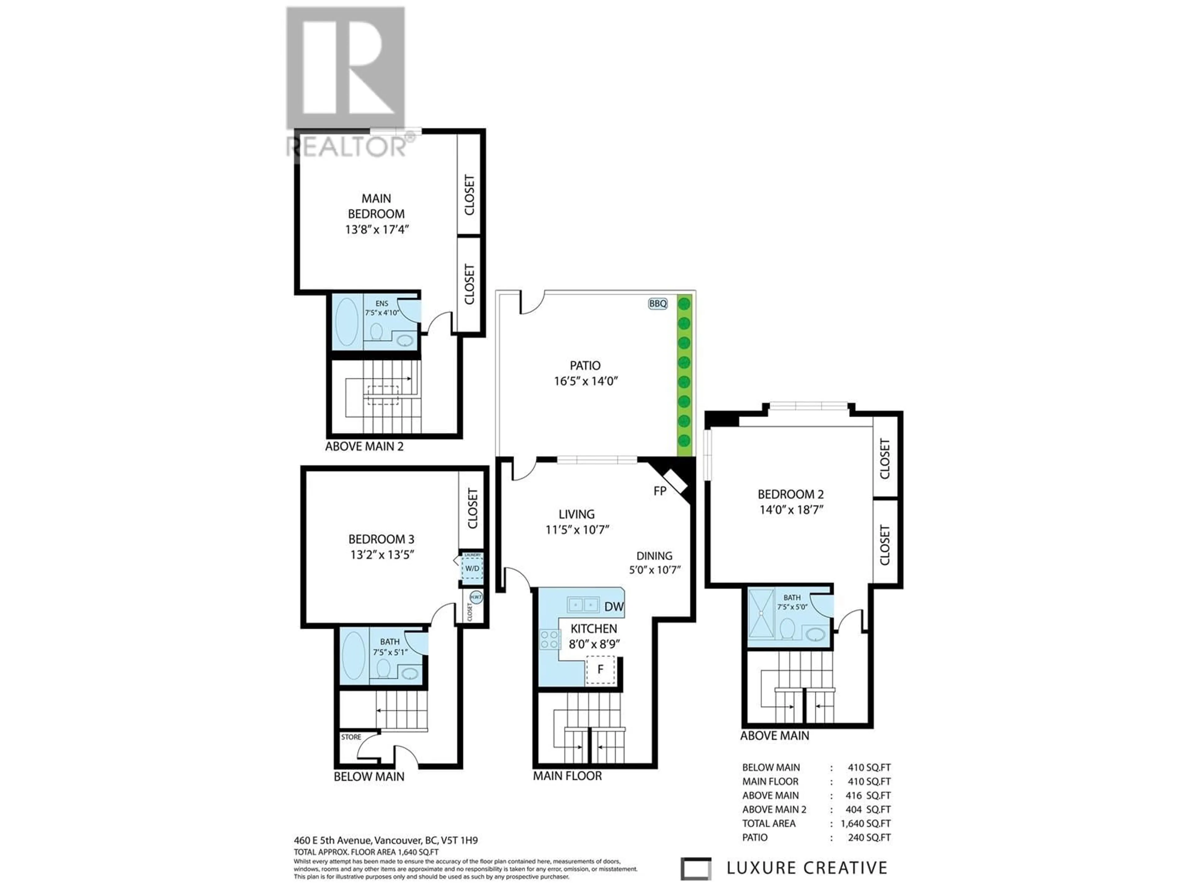 Floor plan for 460 5TH AVENUE, Vancouver British Columbia V5T1H9