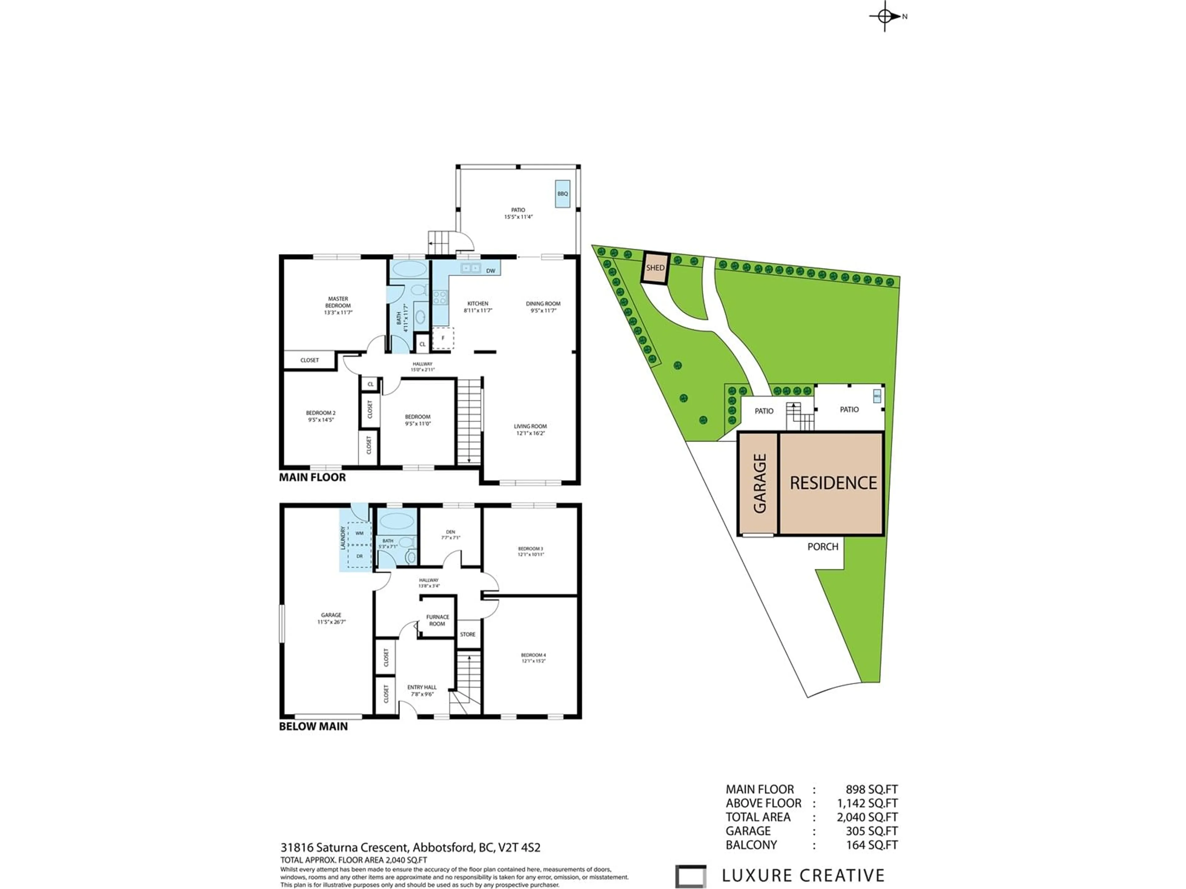 Floor plan for 31816 SATURNA, Abbotsford British Columbia V2T4S2