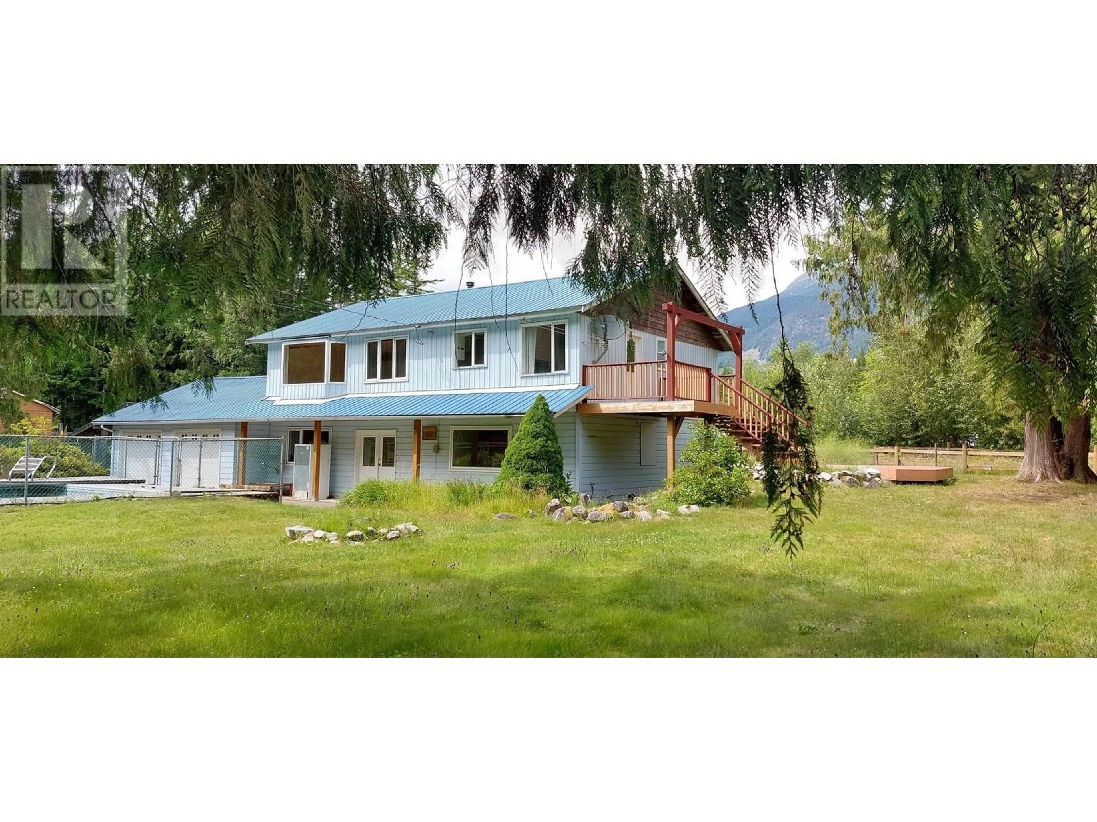 A pic from outside/outdoor area/front of a property/back of a property/a pic from drone, mountain view for 2448 MACKENZIE HIGHWAY, Bella Coola British Columbia V0T1H0