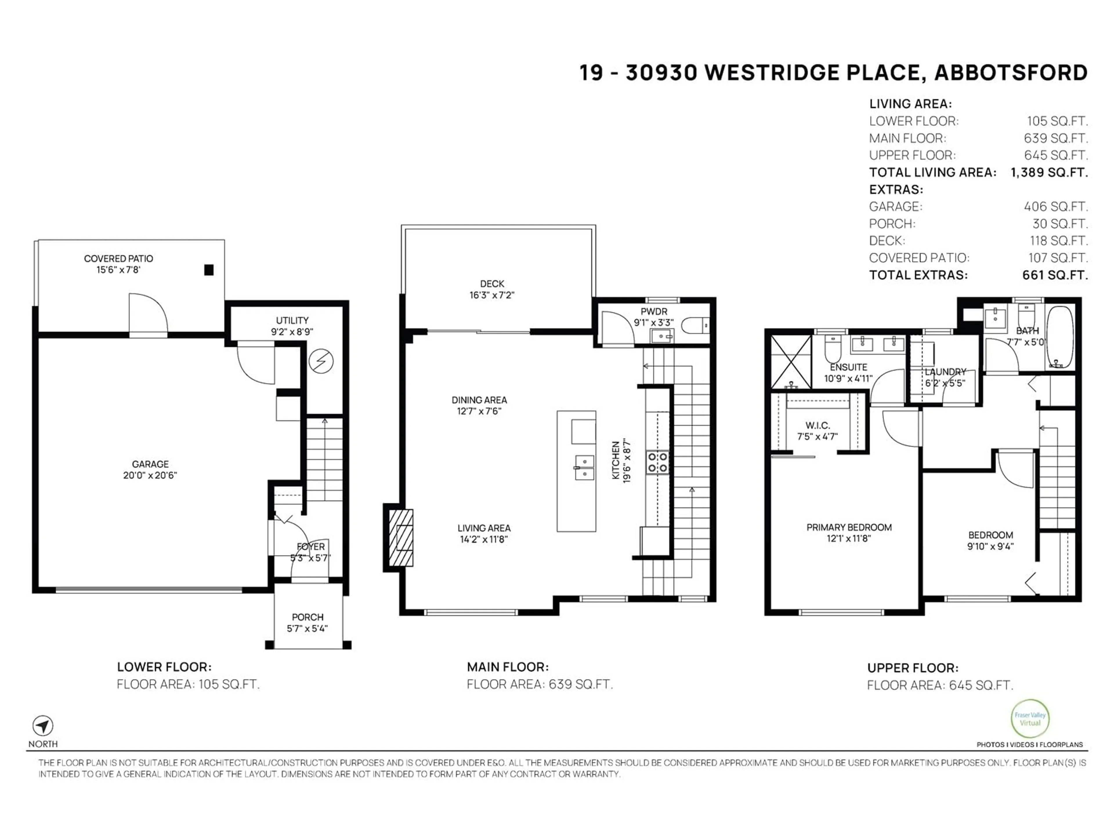 Floor plan for 19 - 30930 WESTRIDGE, Abbotsford British Columbia V2T0H6