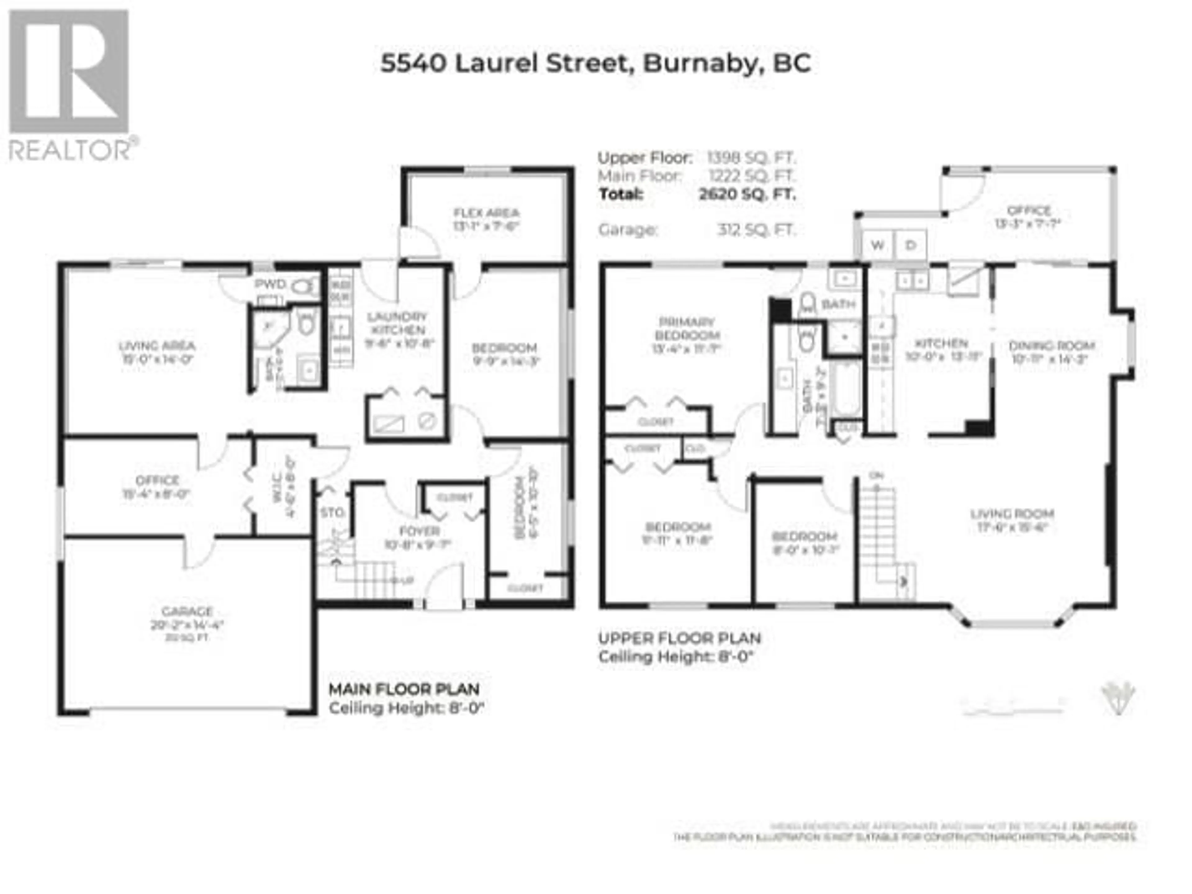 Floor plan for 5540 LAUREL STREET, Burnaby British Columbia V5G1N2