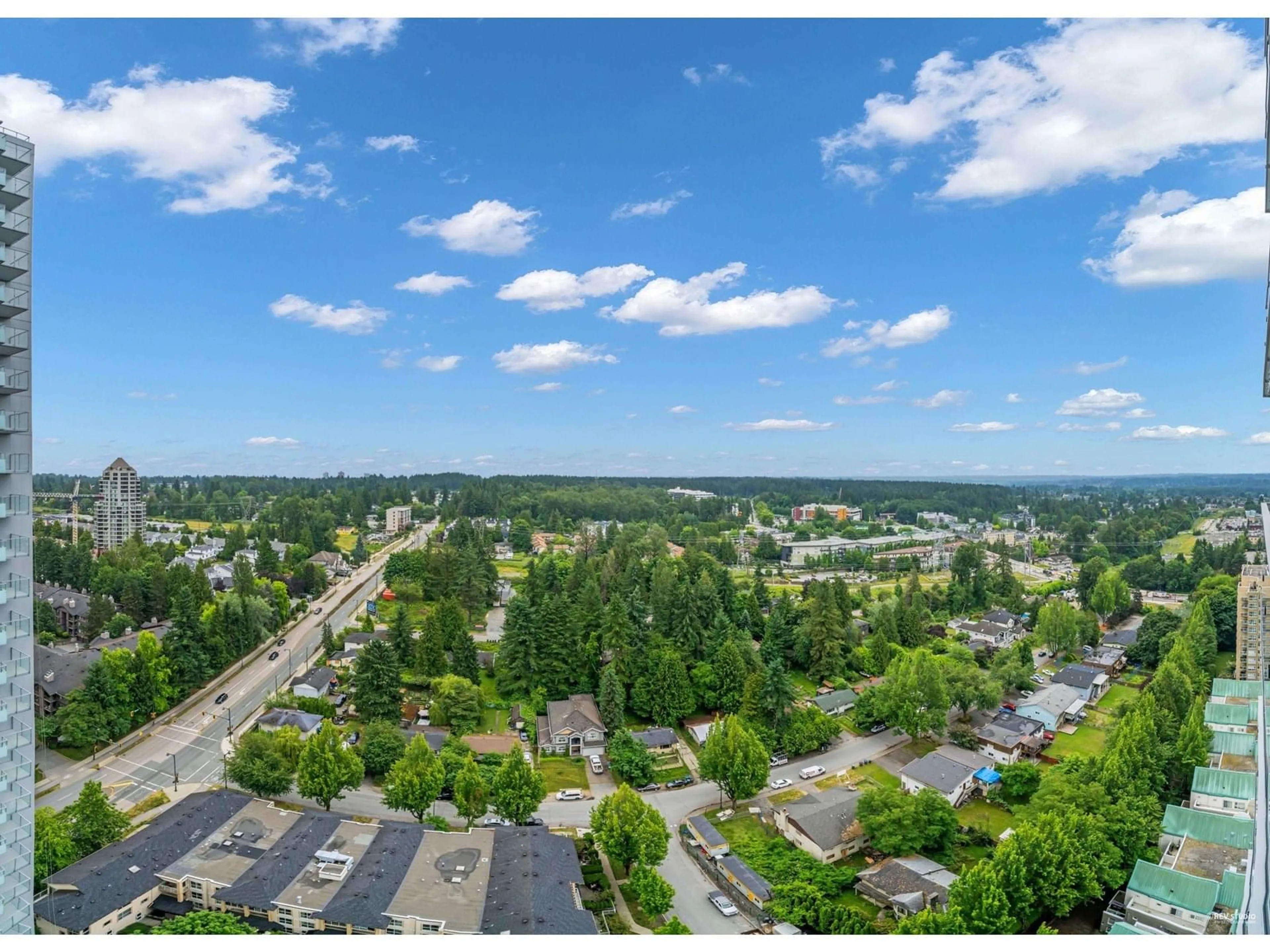 A pic from outside/outdoor area/front of a property/back of a property/a pic from drone, mountain view for 2703 - 13768 100, Surrey British Columbia V3T0V2
