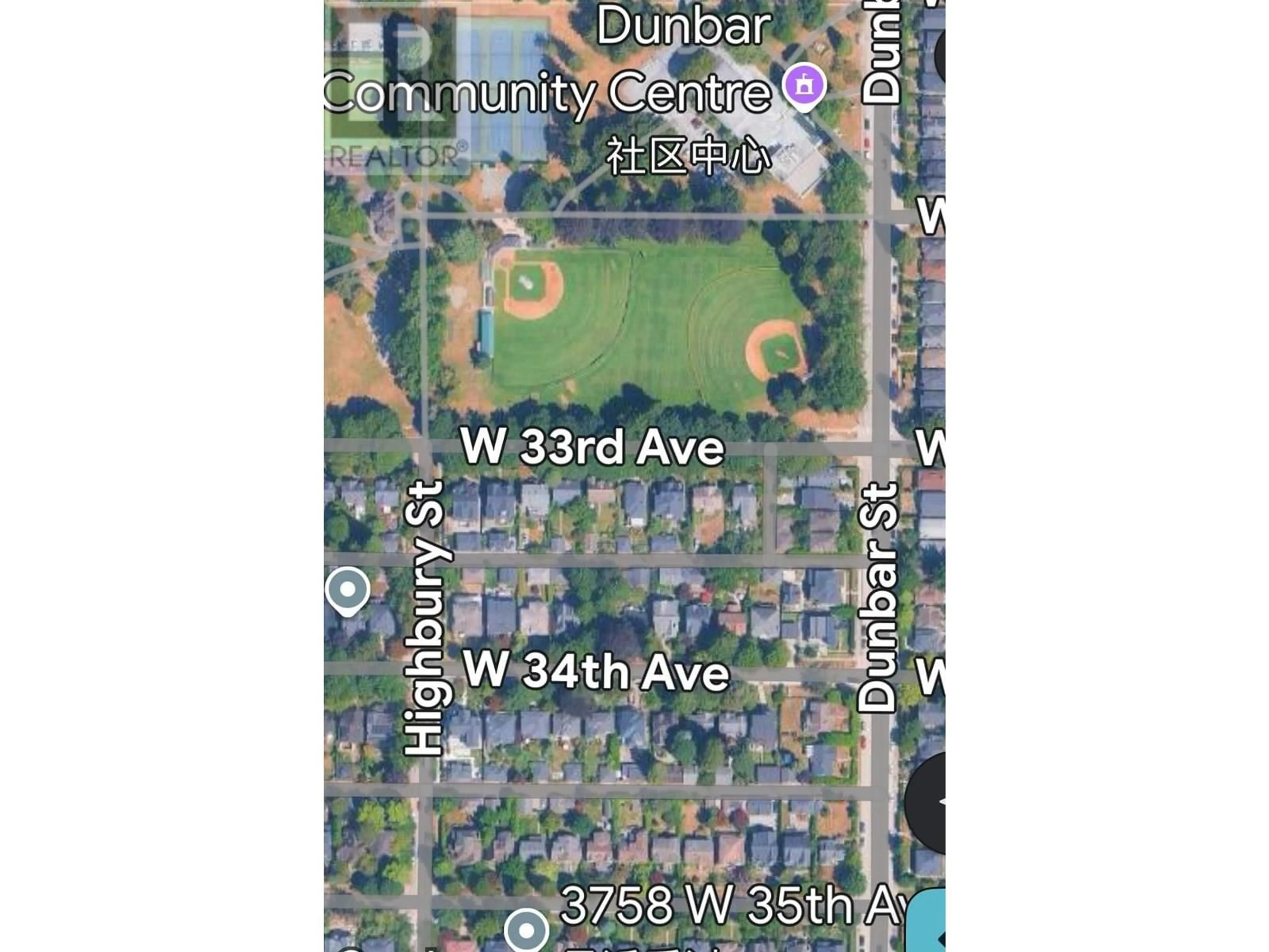 Picture of a map for 3758 35TH AVENUE, Vancouver British Columbia V6N2N7