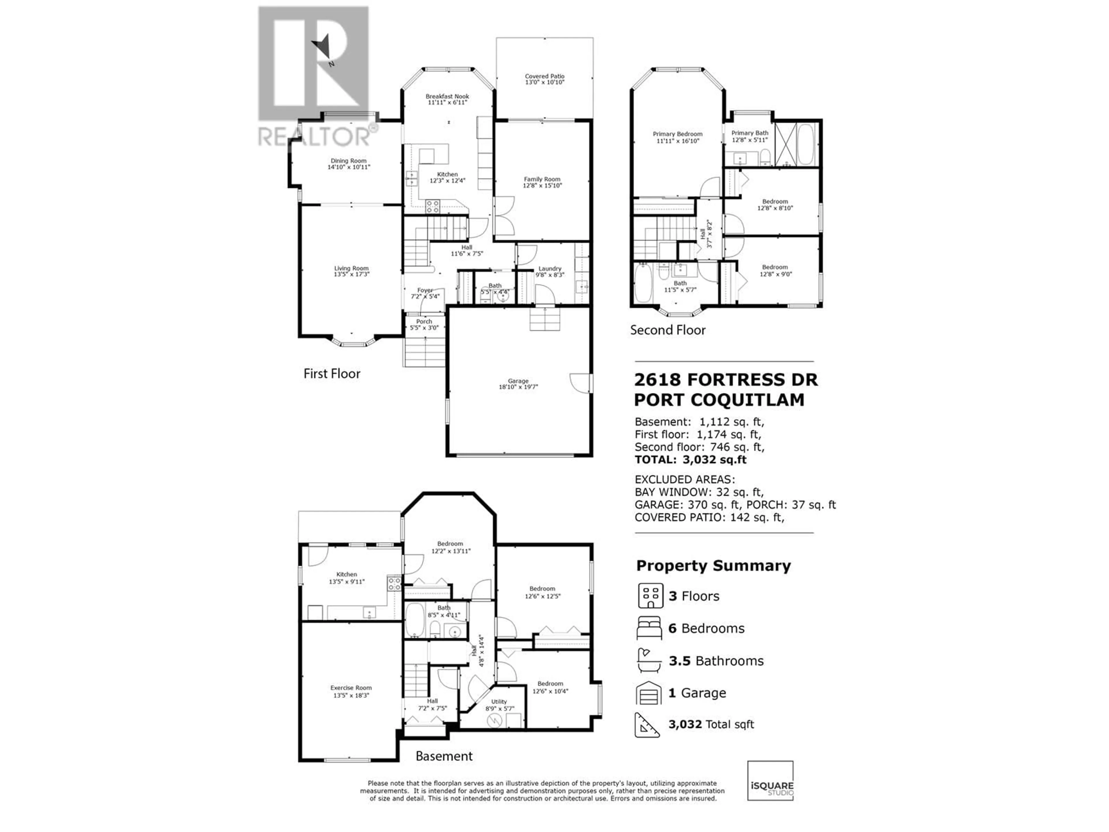 Floor plan for 2618 FORTRESS DRIVE, Port Coquitlam British Columbia V3C6A9
