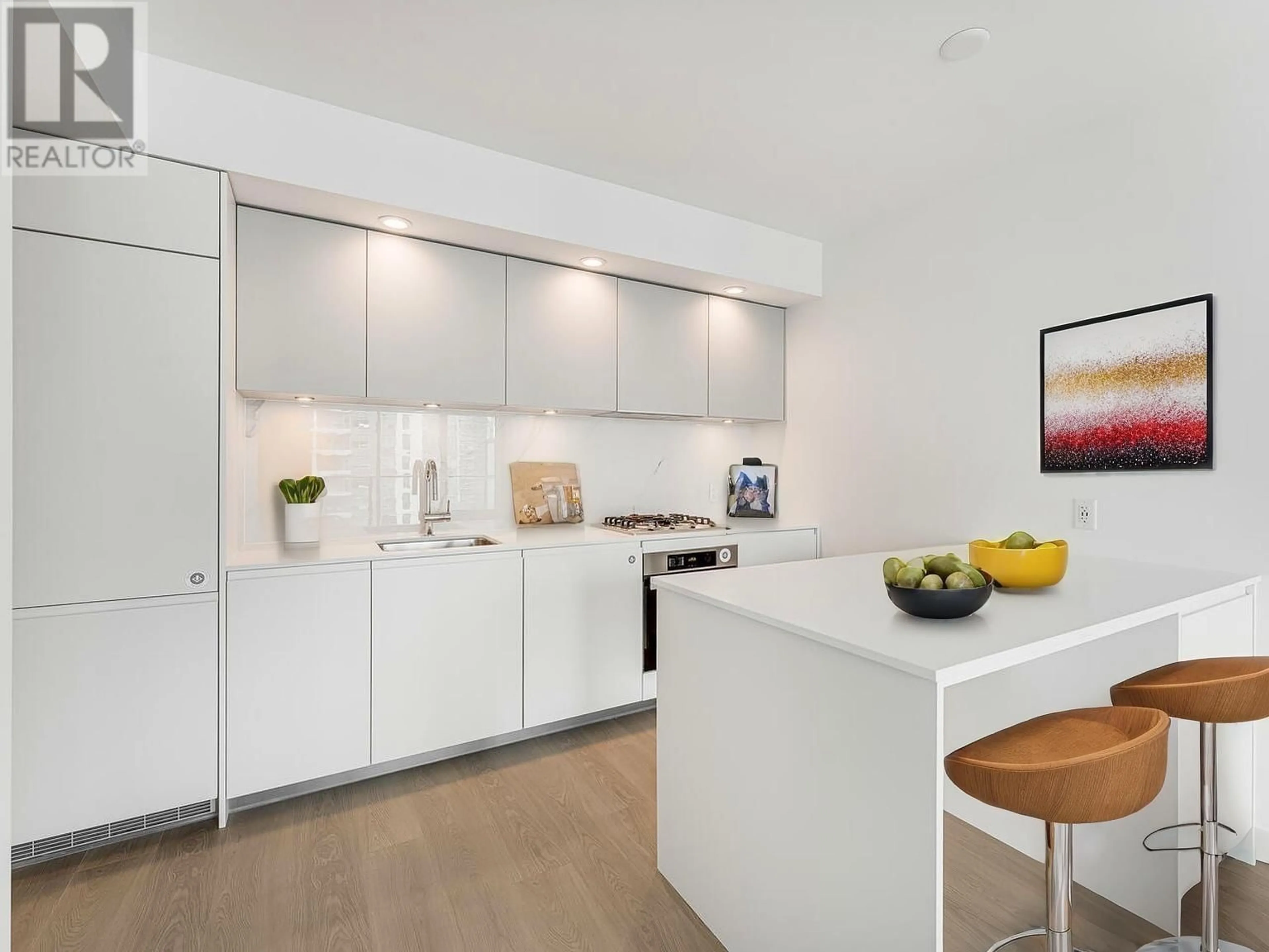 Contemporary kitchen, wood/laminate floor for 1901 - 6537 TELFORD AVENUE, Burnaby British Columbia V5H0K9